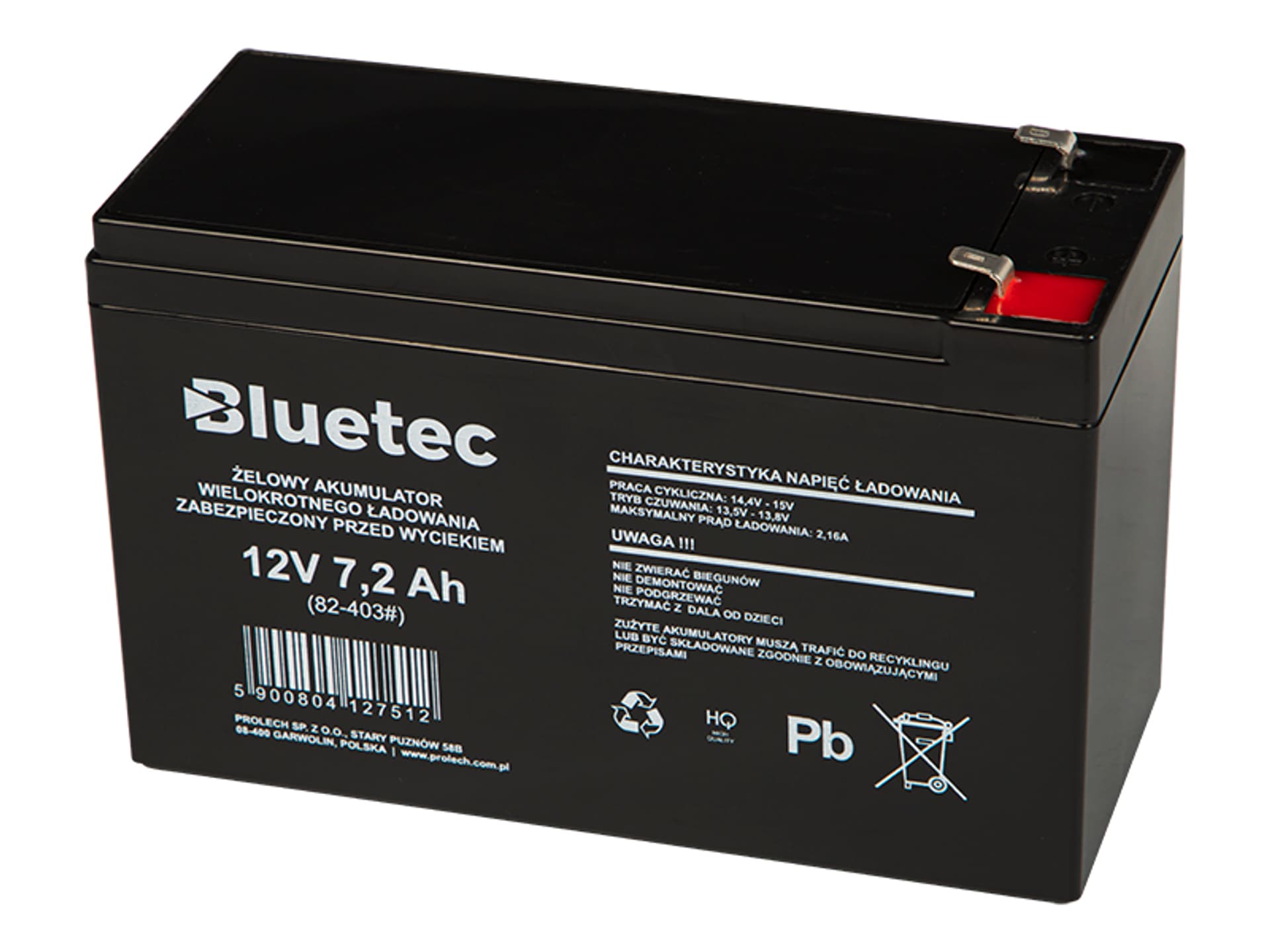 

Akumulator żelowy 12V 7.5Ah BLUETEC