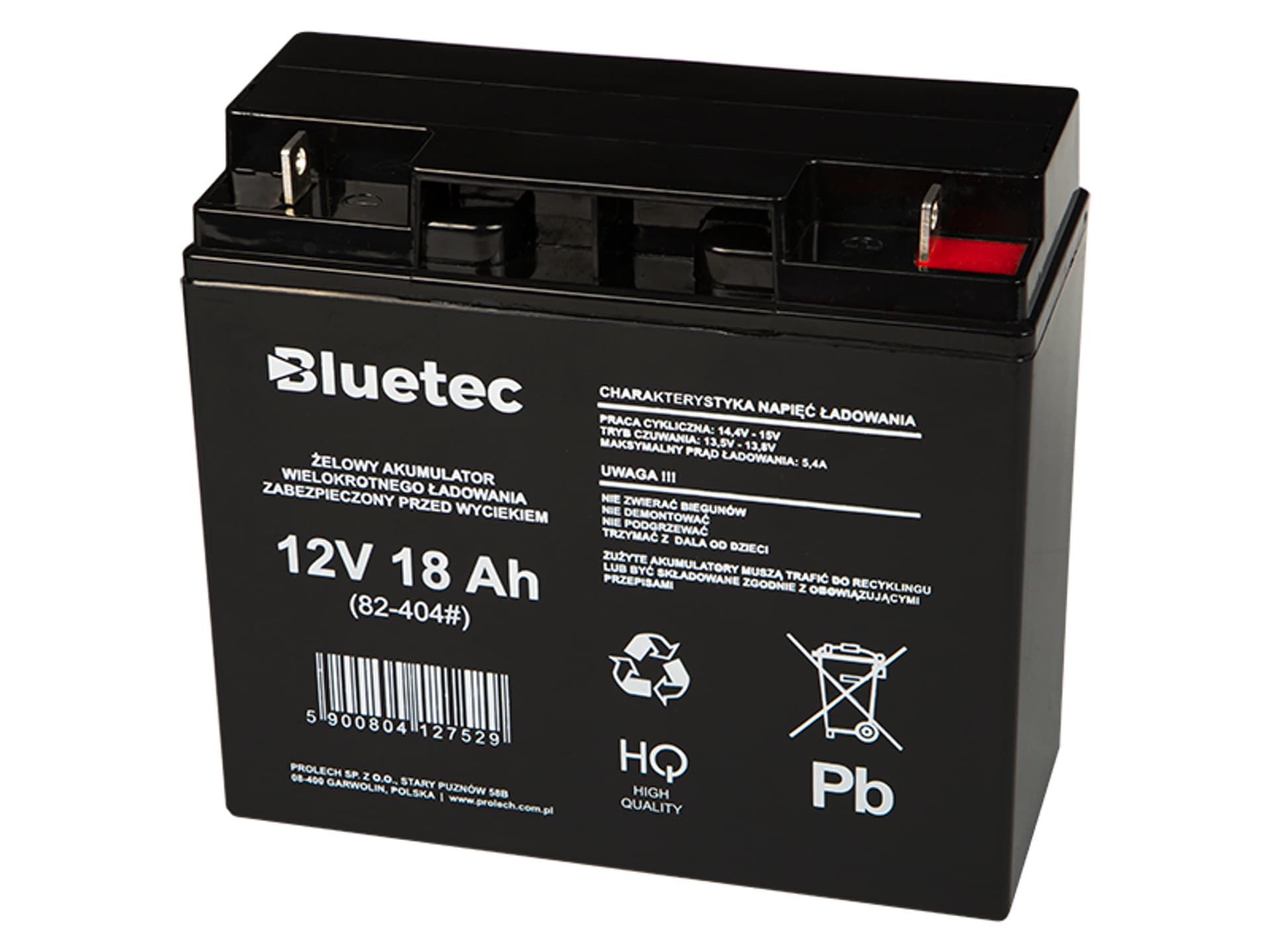 

82-404# Akumulator żelowy 12v 18ah bluetec