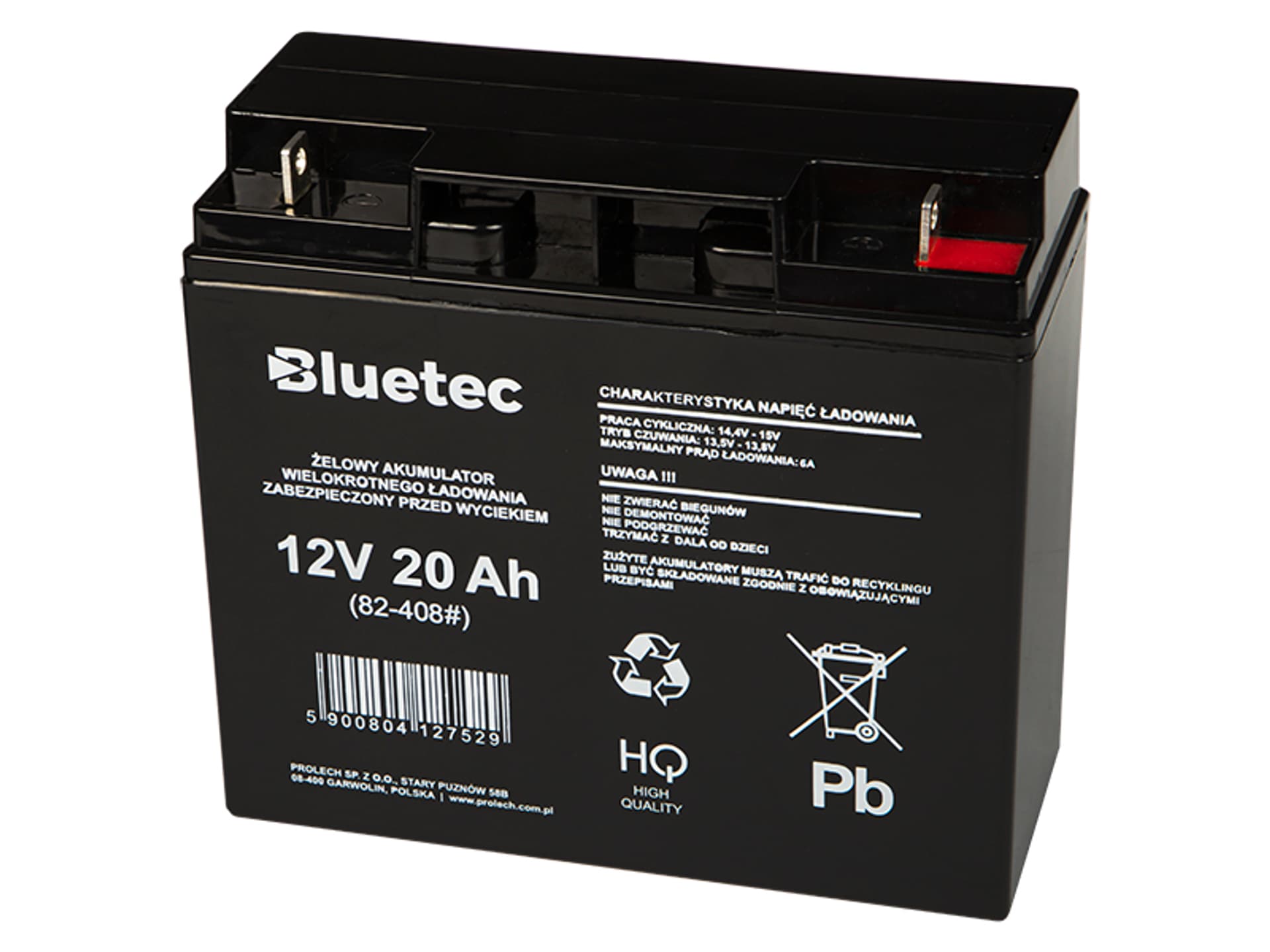 

Akumulator żelowy 12V 20Ah BLUETEC