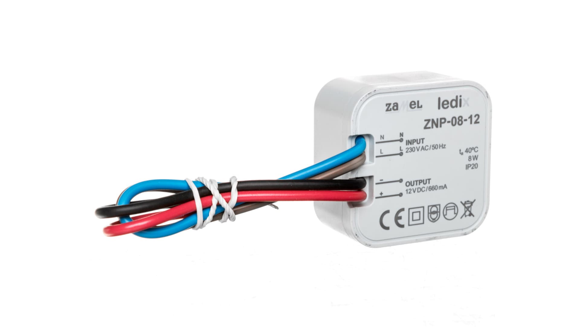 

Zasilacz LED dopuszkowy 12V DC 8W ZNP-08-12 LDX10000028
