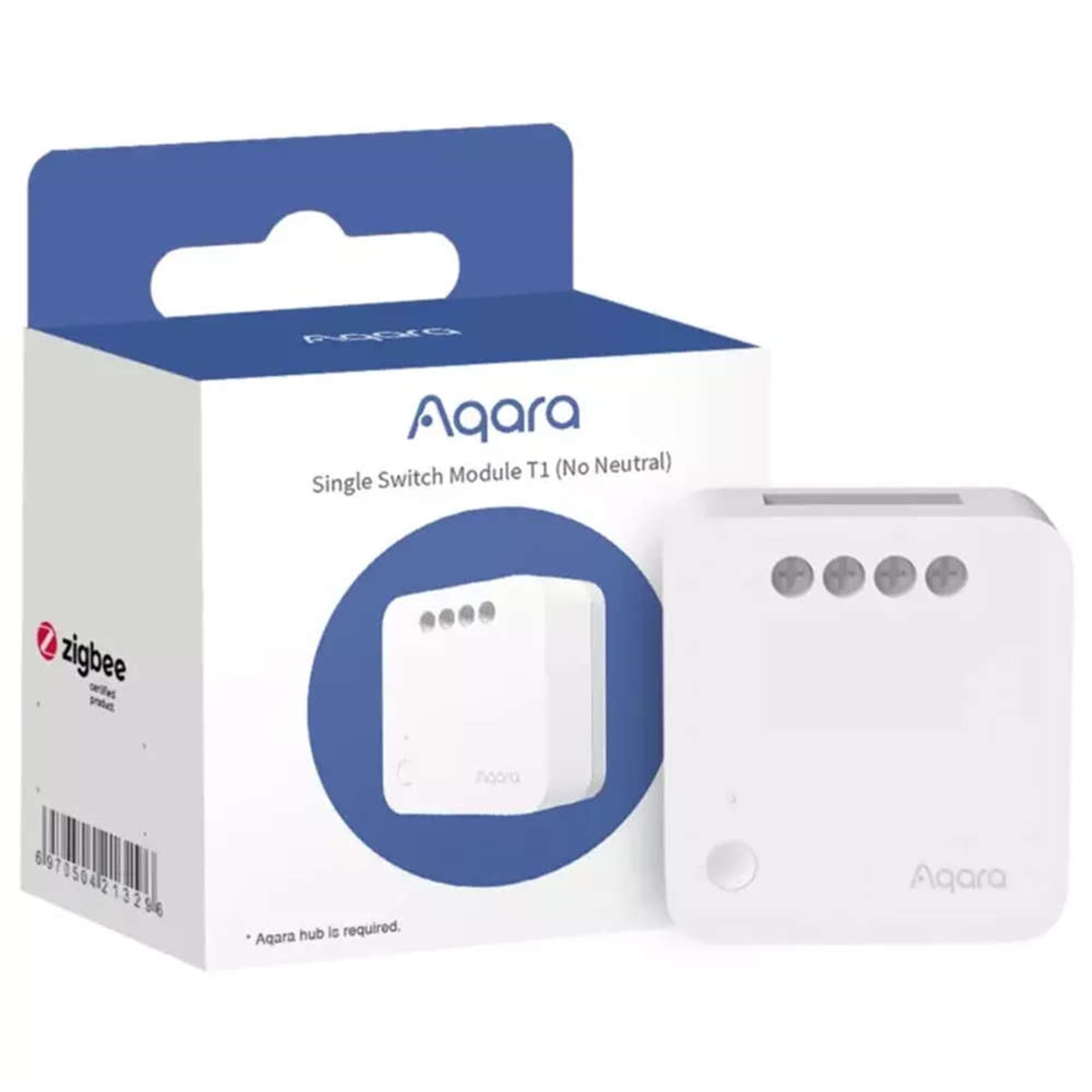 

Aqara Przekaźnik Przełącznik T1 EU pojedynczy dopuszkowy Bez neutralnego jednokanałowy Single Switch Module biały
