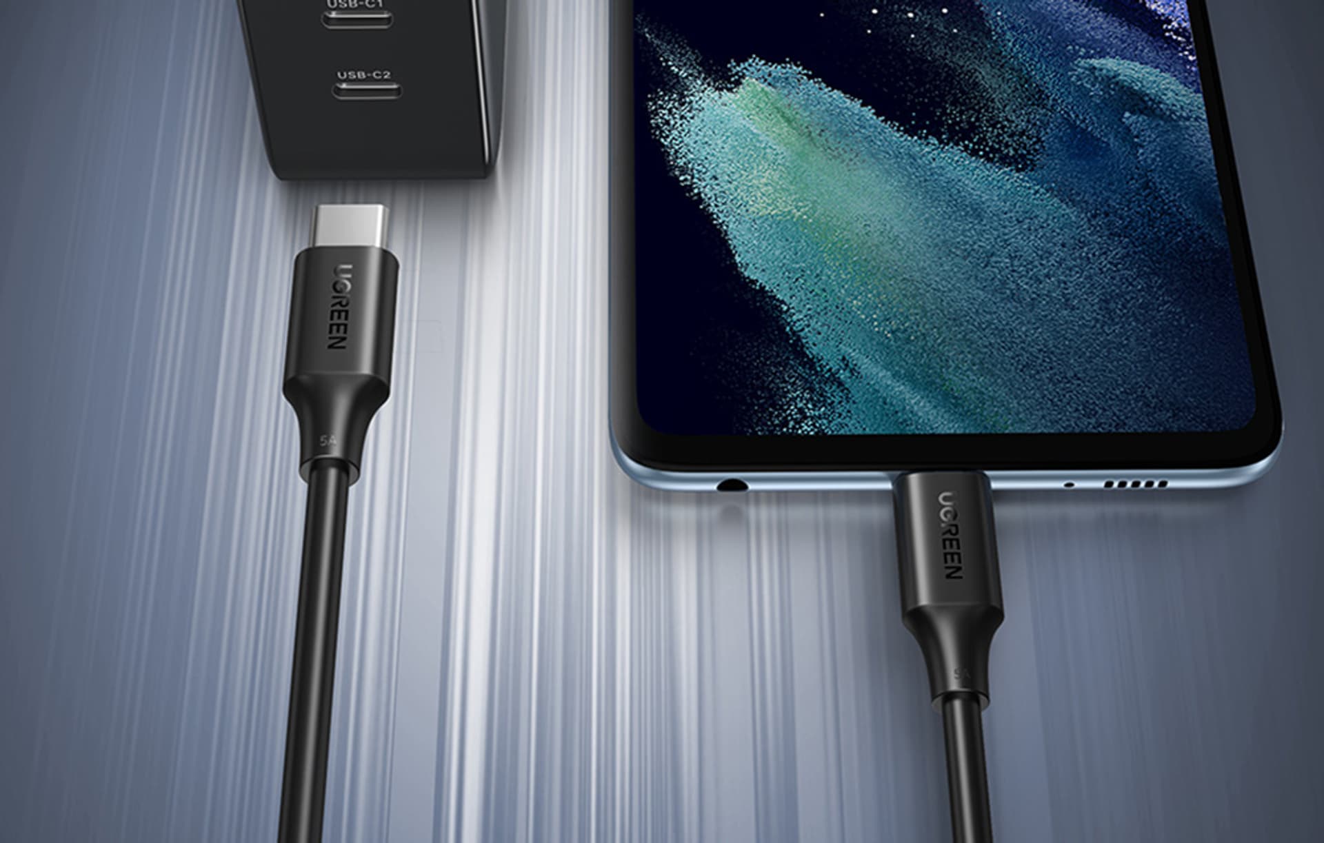 

Kabel USB-C do USB-C UGREEN 15177, 1,5m (czarny)