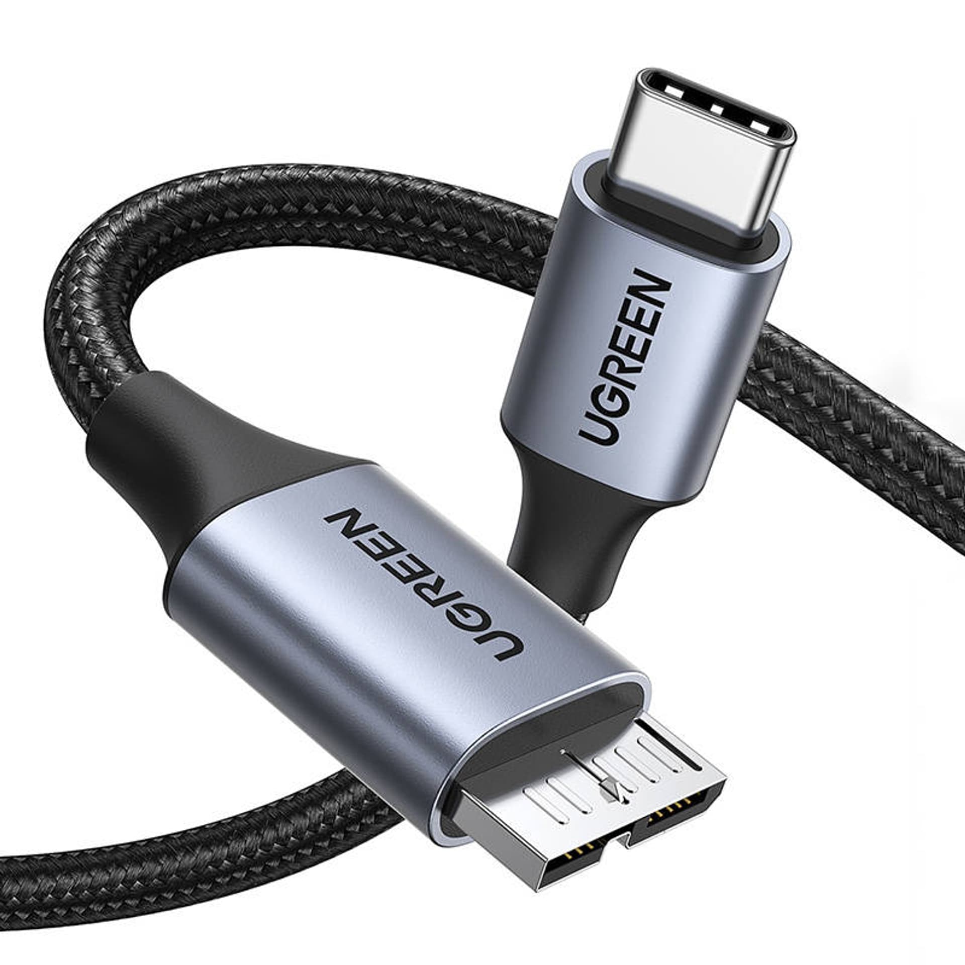 

Kabel USB-C do Micro USB UGREEN 15232, 1m (gwiezdna szarość)