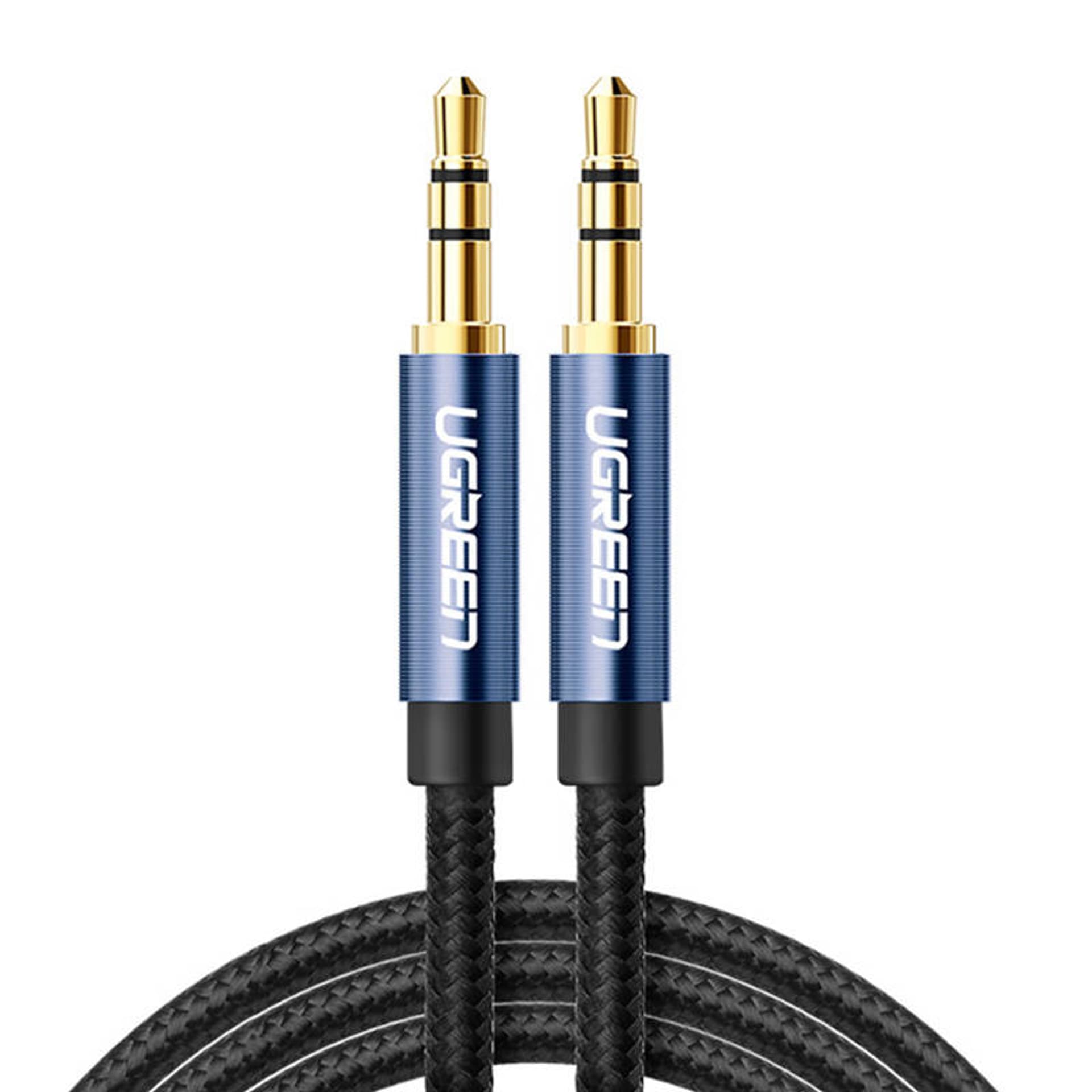 

Kabel USB UGREEN 60178, 3.5mm jack, męski, 0.5m (niebiesko-czarny)