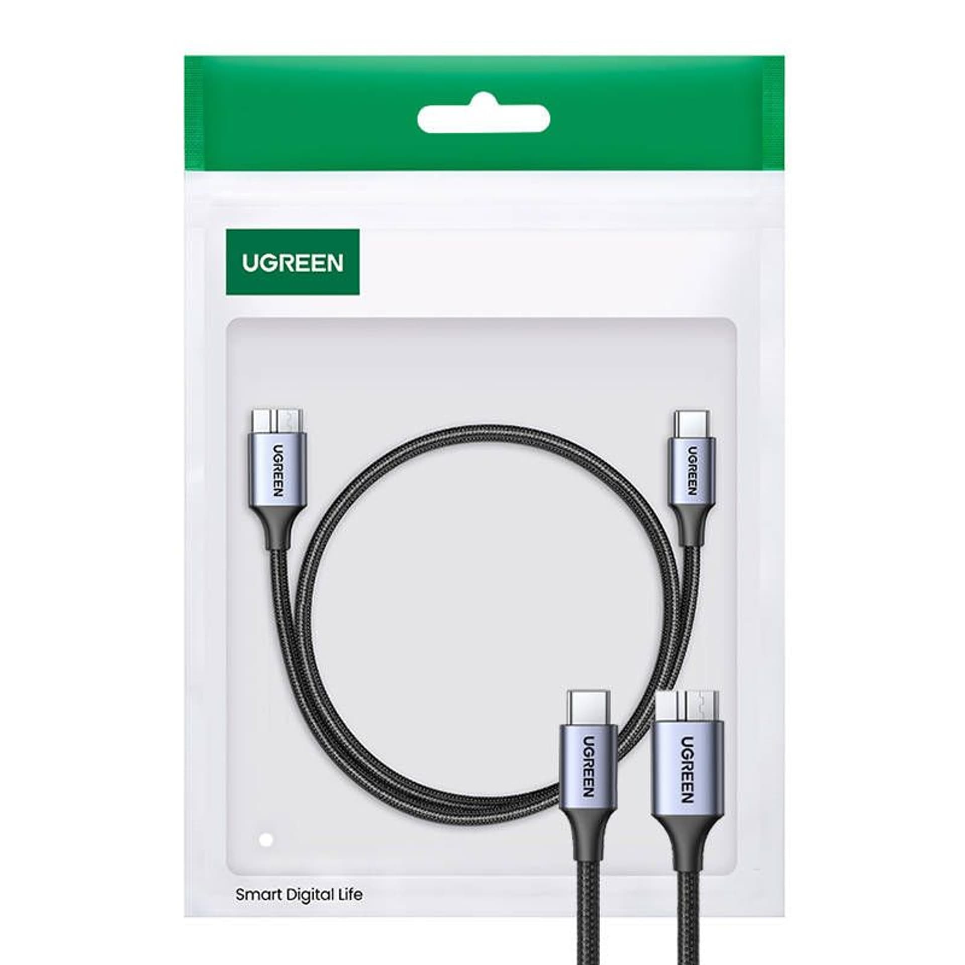 

Kabel USB-C do USB Micro B UGREEN 15231, 0.5m (czarny)
