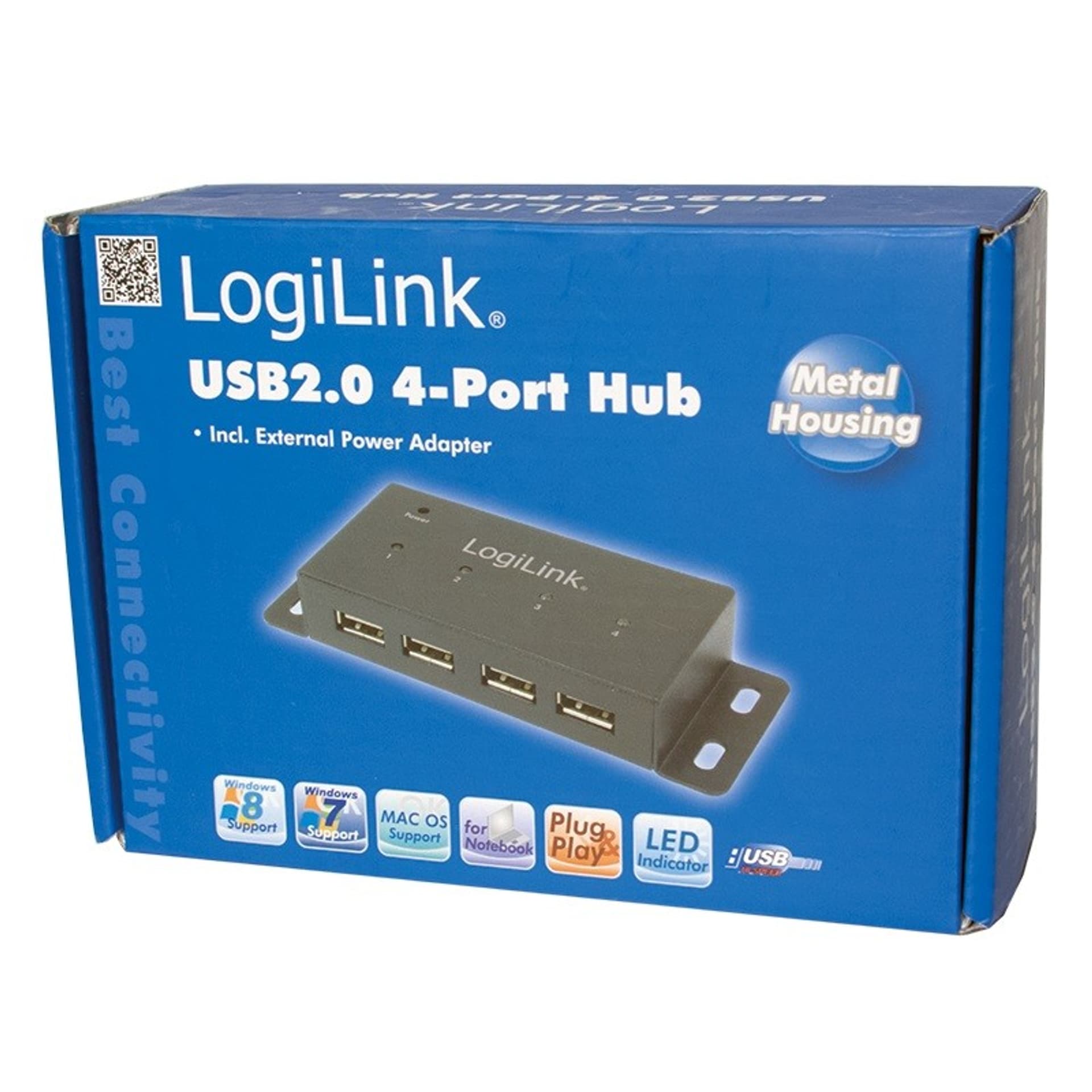 

Hub 4xUSB 2.0 metalowa obudowa