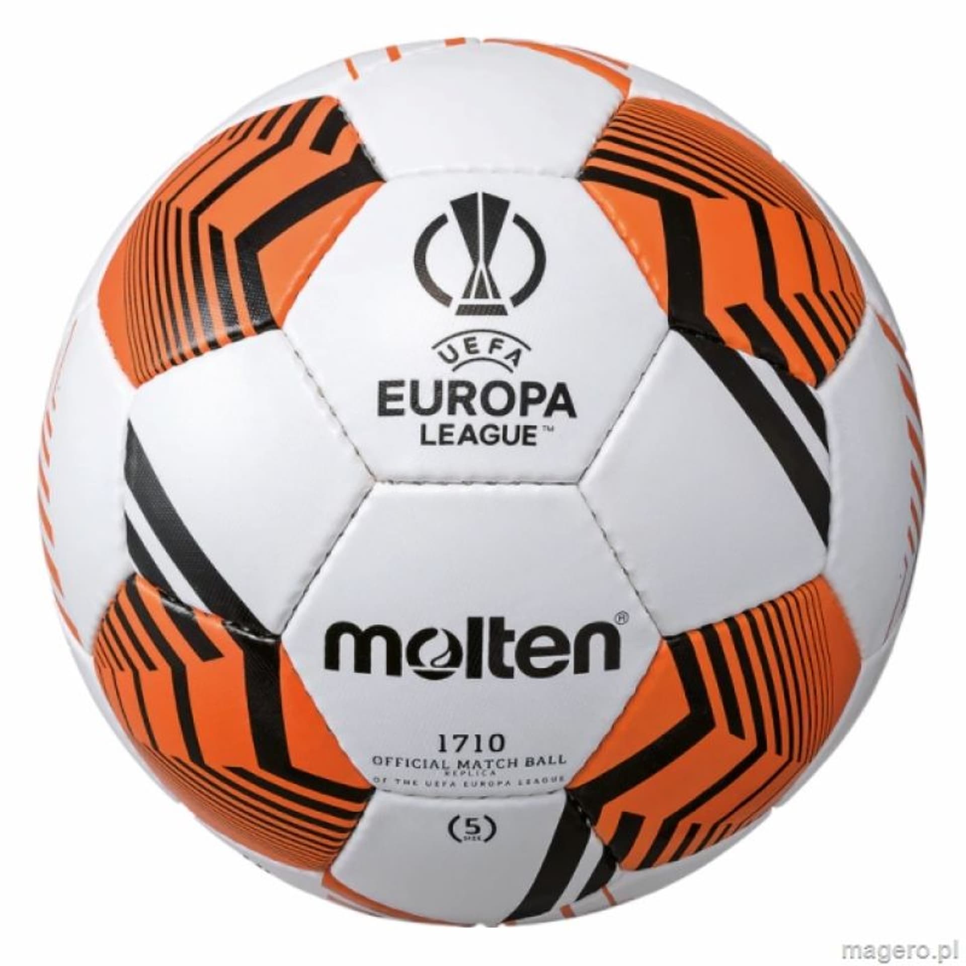 

Piłka nożna Molten UEFA Europa League F5U1000 (kolor Biały. Pomarańczowy, rozmiar N/A)