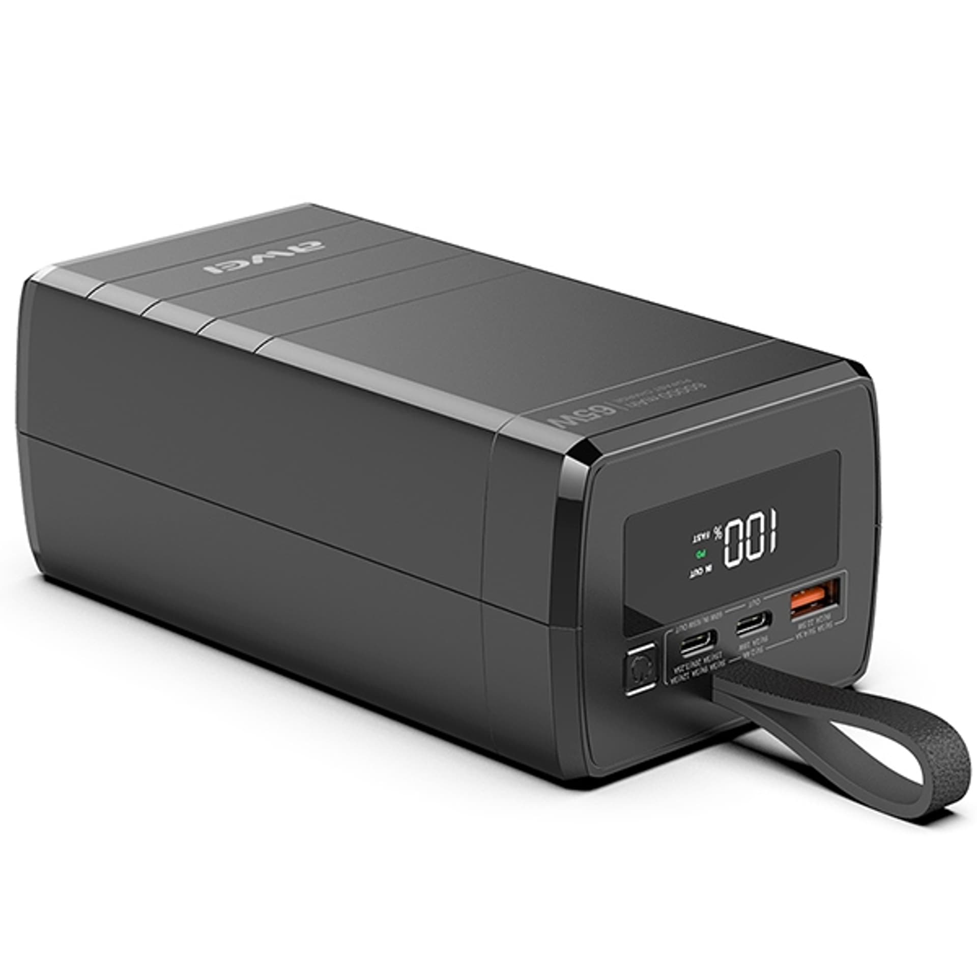 

AWEI PowerBank P171K 60000mAh 65W czarny/black USB/2xPD wyświetlacz