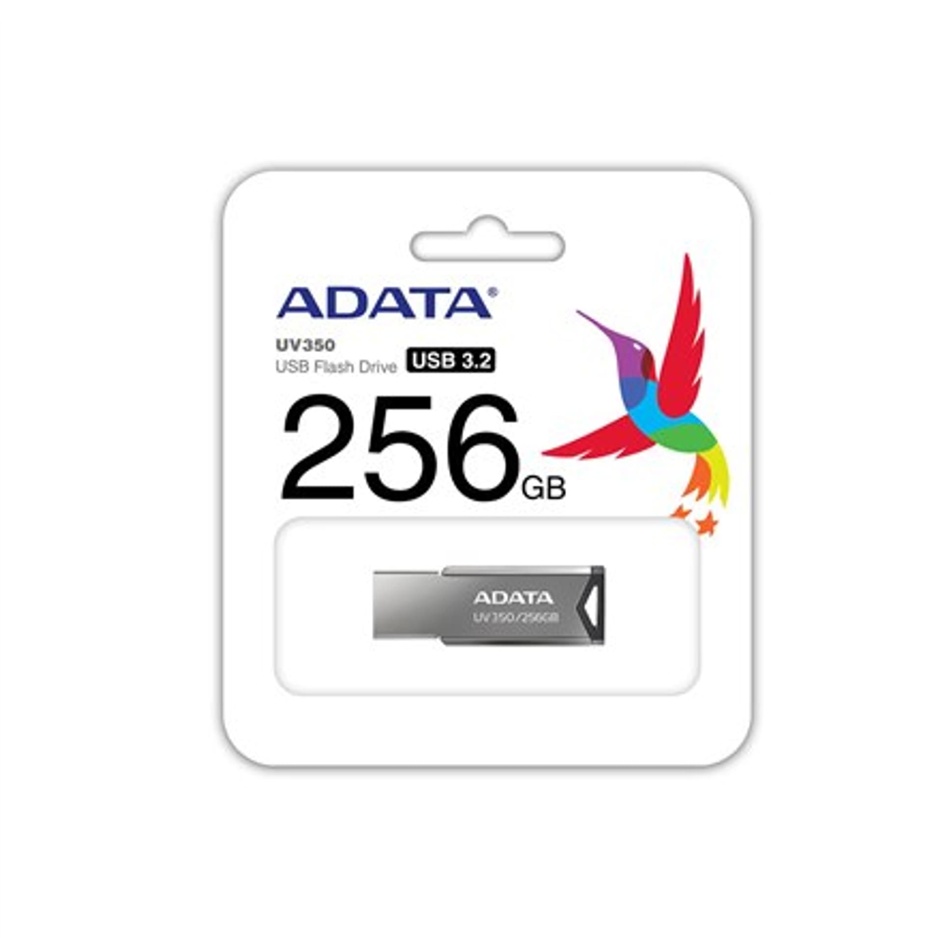 

Dysk flash USB ADATA UV350 256 GB, USB 3.2, srebrny
