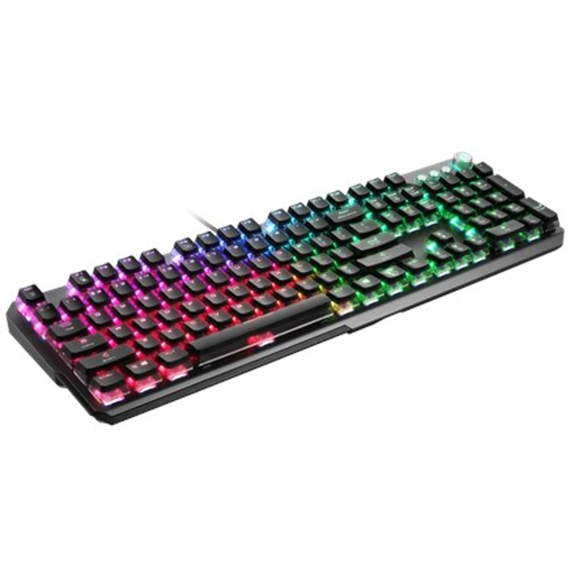 

Klawiatura do gier MSI VIGOR GK71 SONIC BLUE RGB LED light, amerykańska, przewodowa, czarny, niebieskie przełączniki, klawiatura