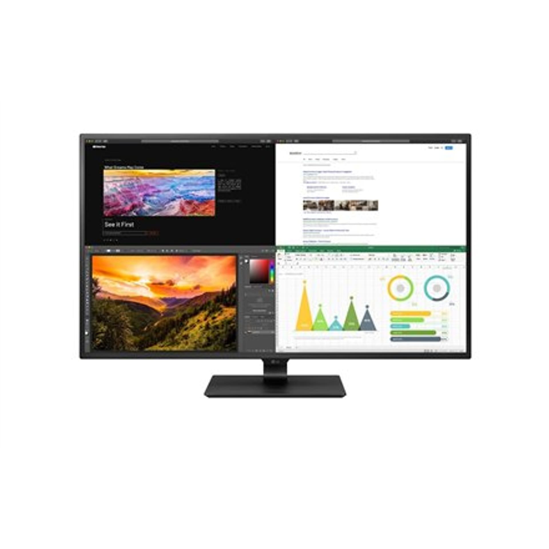 

Monitor LG 43UN700P-B 42,5", IPS, UHD, 3840 x 2160, 16:9, 8 ms, 400 cd/m², 60 Hz, ilość portów HDMI 4