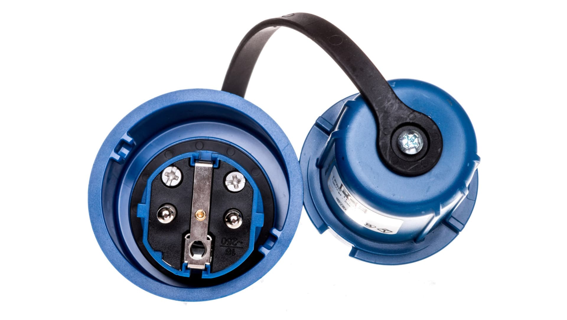 

Wtyczka przenośna 16A 2P+Z UNI-SCHUKO 230V IP68 niebieska NAUTILUS 20051-b
