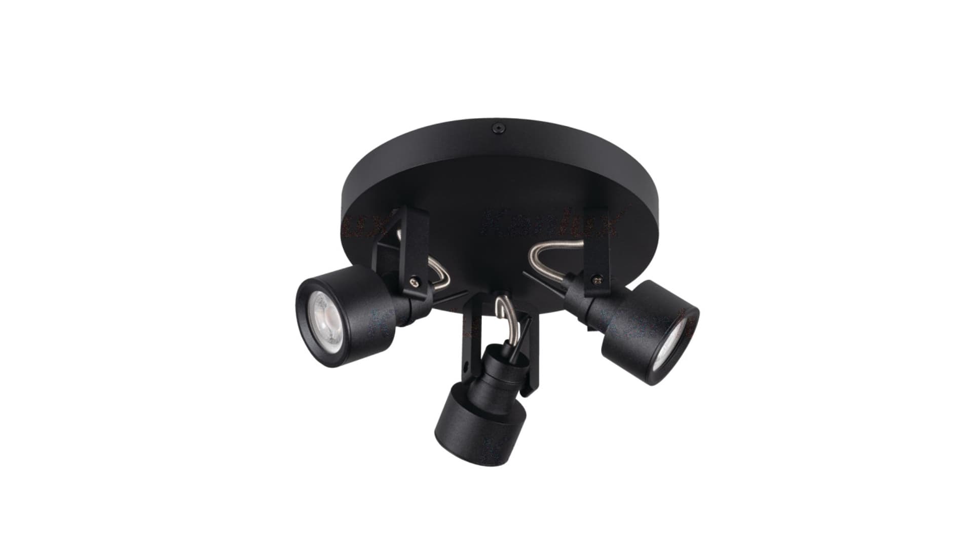 

Oprawa ścienno-sufitowa GU10 3x max 10W Ikl. 220-240V IP20 SONDA II EL-3O B czarna 34926