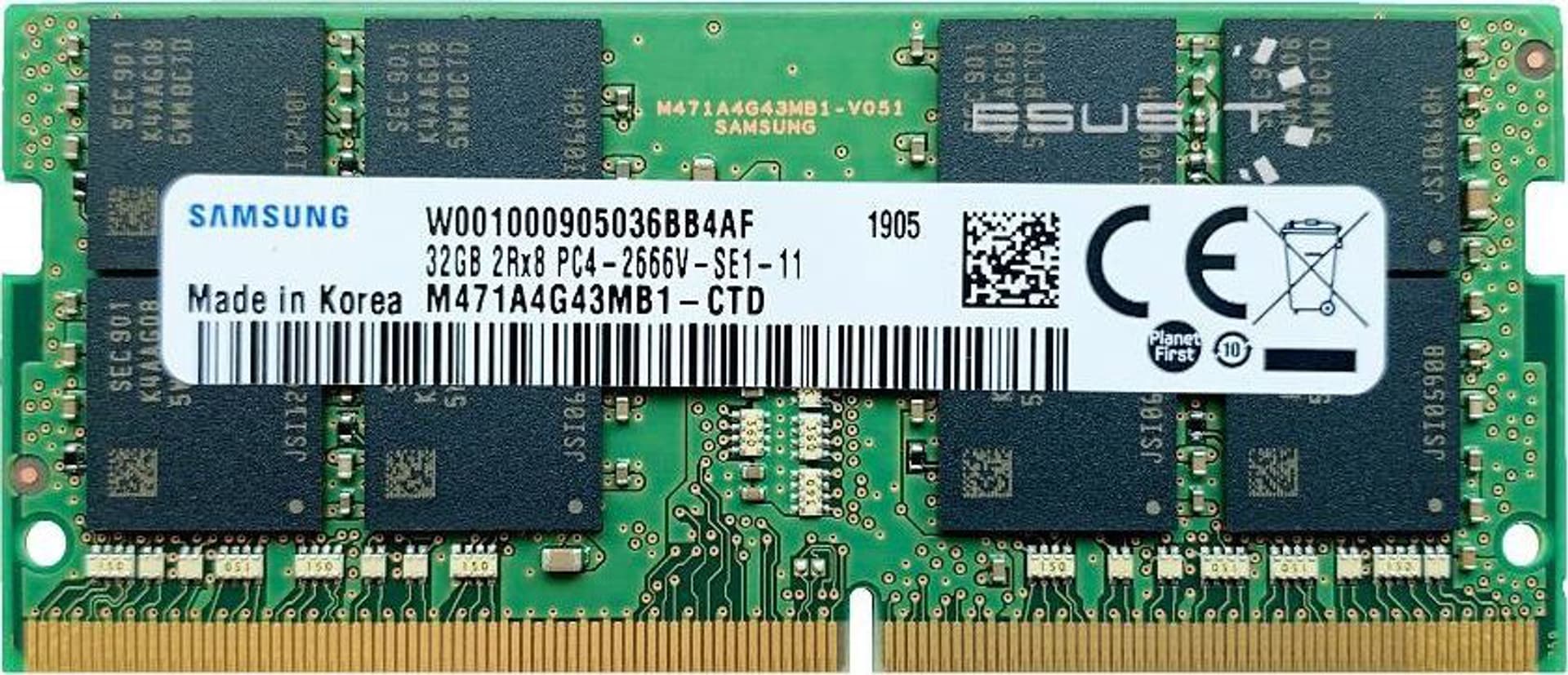 

Pamięć SAMSUNG SODIMM DDR4 32GB 2666MHz 19CL 1.2V SINGLE