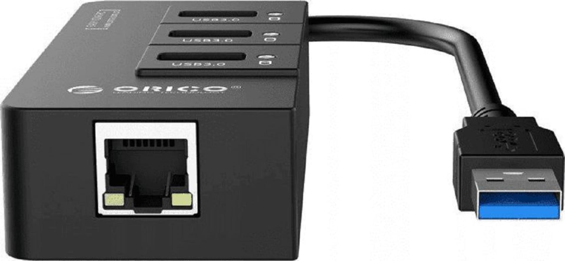 

Hub USB 3.0. Orico z włącznikami, 5x USB (czarny)