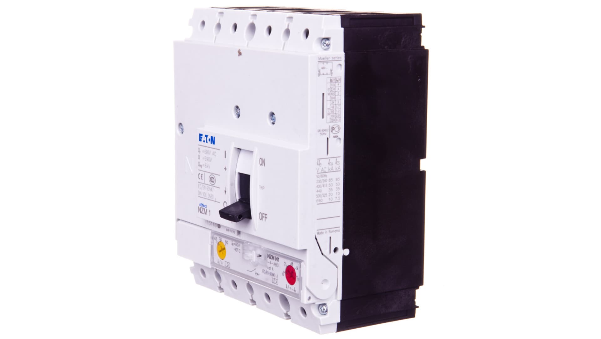 

Wyłącznik mocy 80A 4P 50kA NZMN1-4-A80 265817