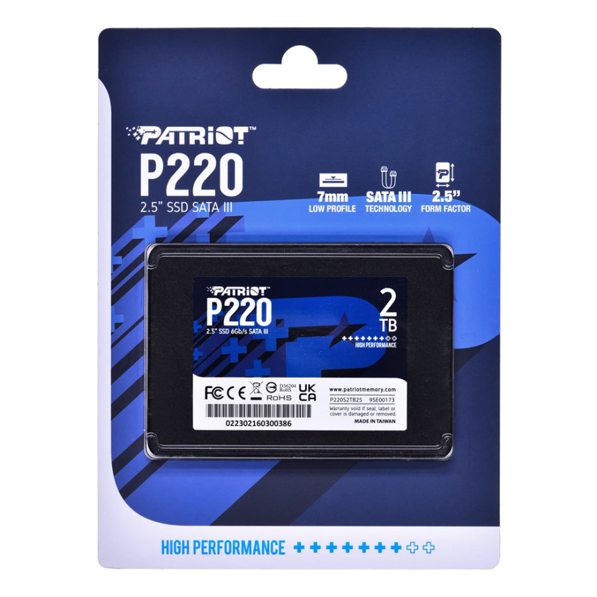 

SSD PATRIOT P220 2TB SATA3 2,5" P220S2TB25