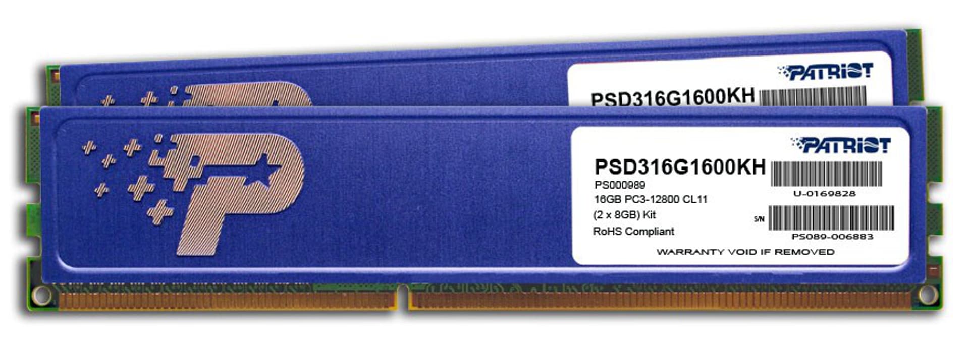 

PATRIOT DDR3 2x8GB SIGNATURE 1600MHz PSD316G1600KH