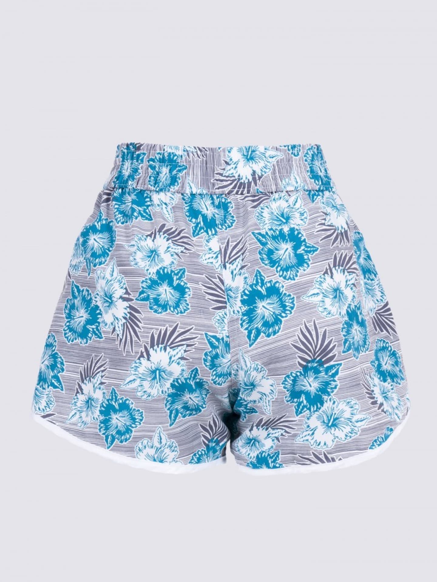 

SZORTY PLAŻOWE DAMSKIE LKS-054 (kolor biały/turkus kwiaty, rozmiar XXL)