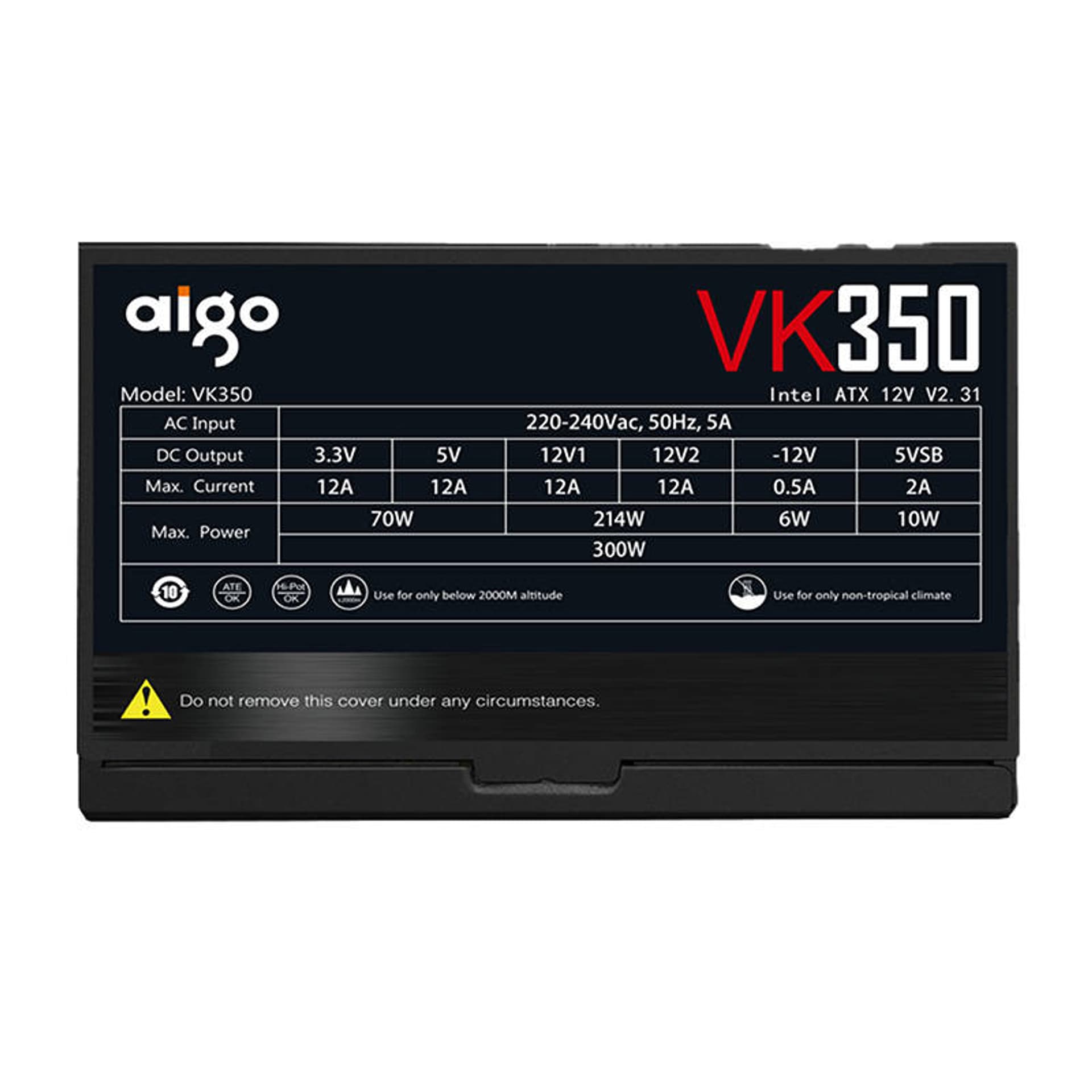 

Zasilacz do komputera Aigo VK350 350W (czarny)