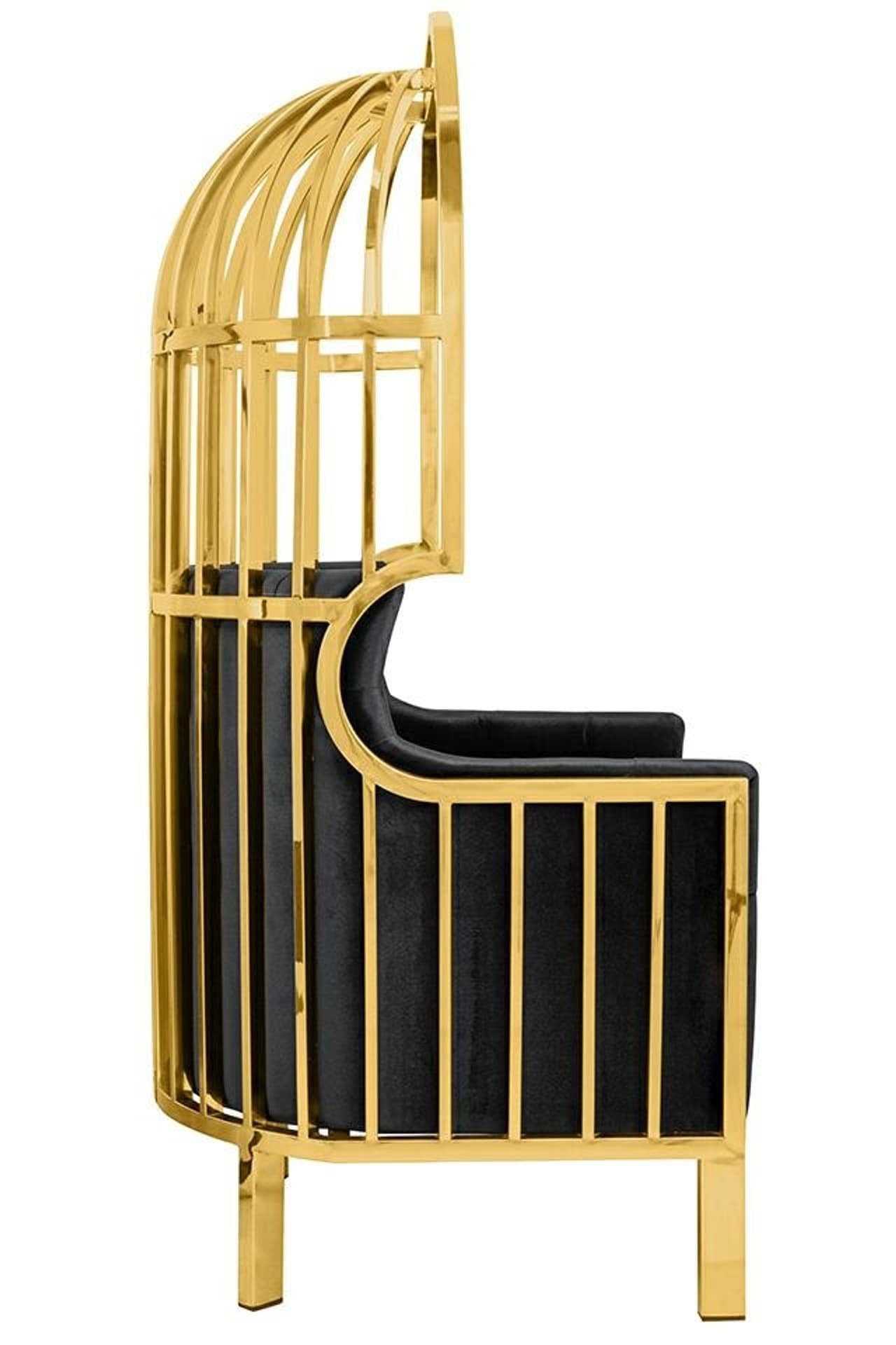 

Fotel LORD złoty / czarny