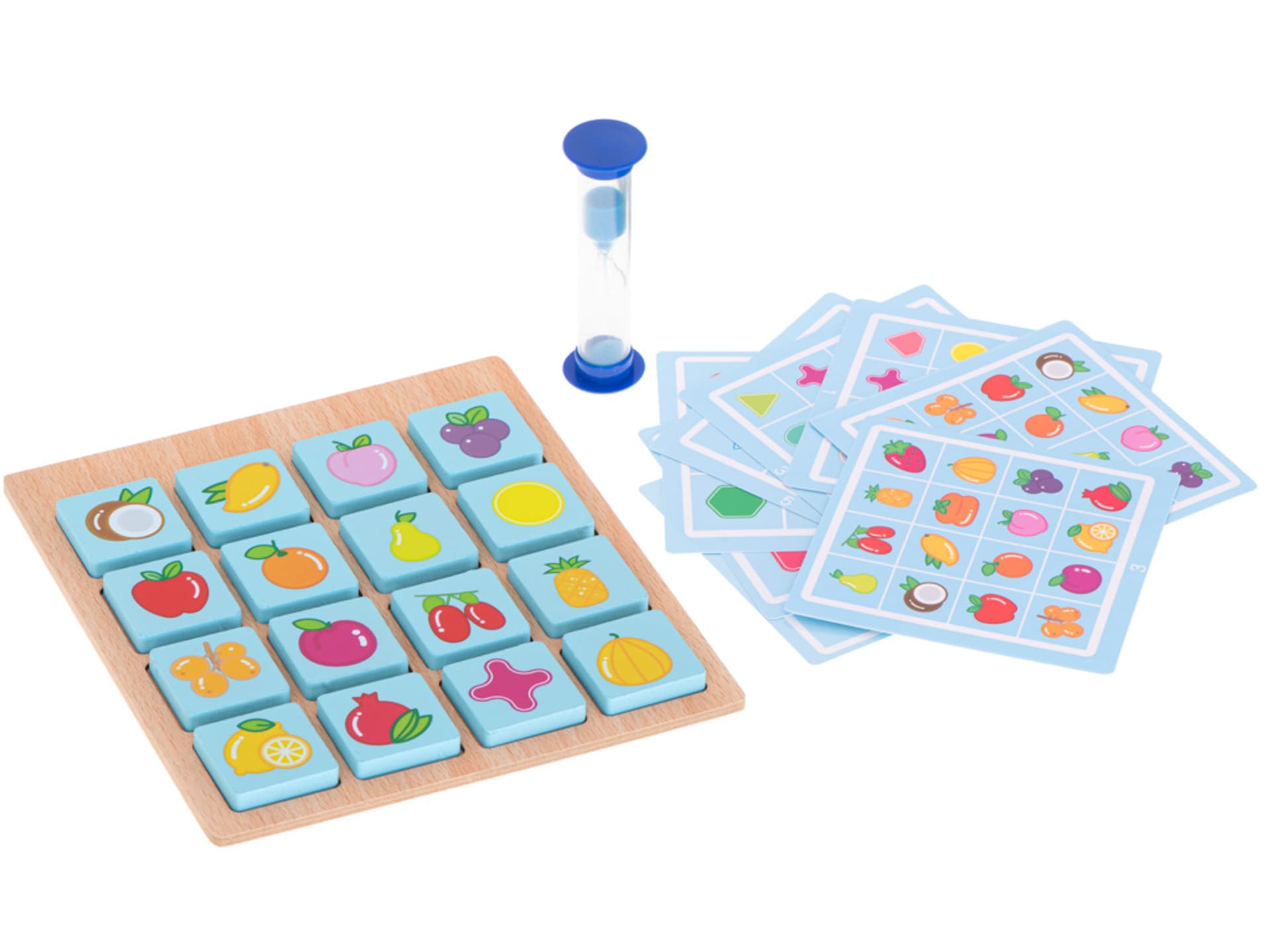

Puzzle drewniane gra planszowa memory owoce i kształty