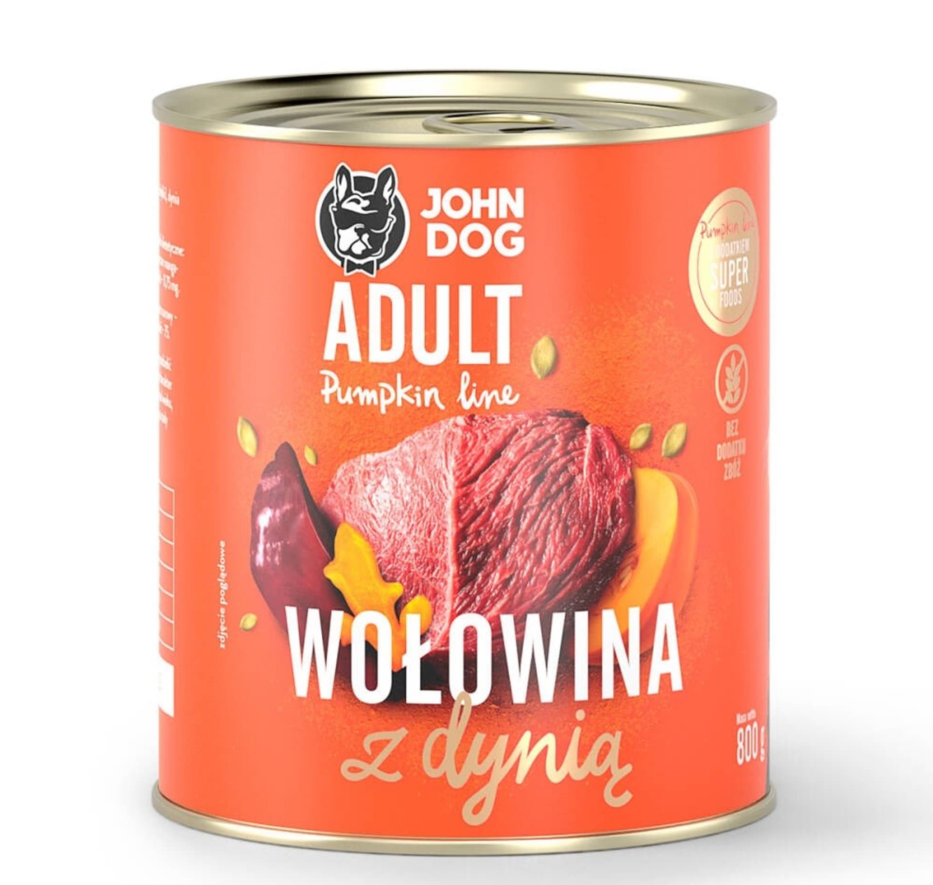 

John Dog PUMPKIN Adult wołowina z dynią 800g*6