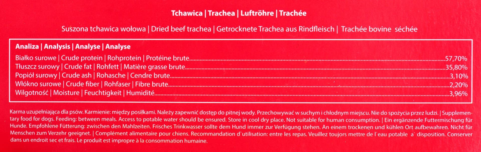 

Maced tchawica wołowa -przysmak dla psa 100g