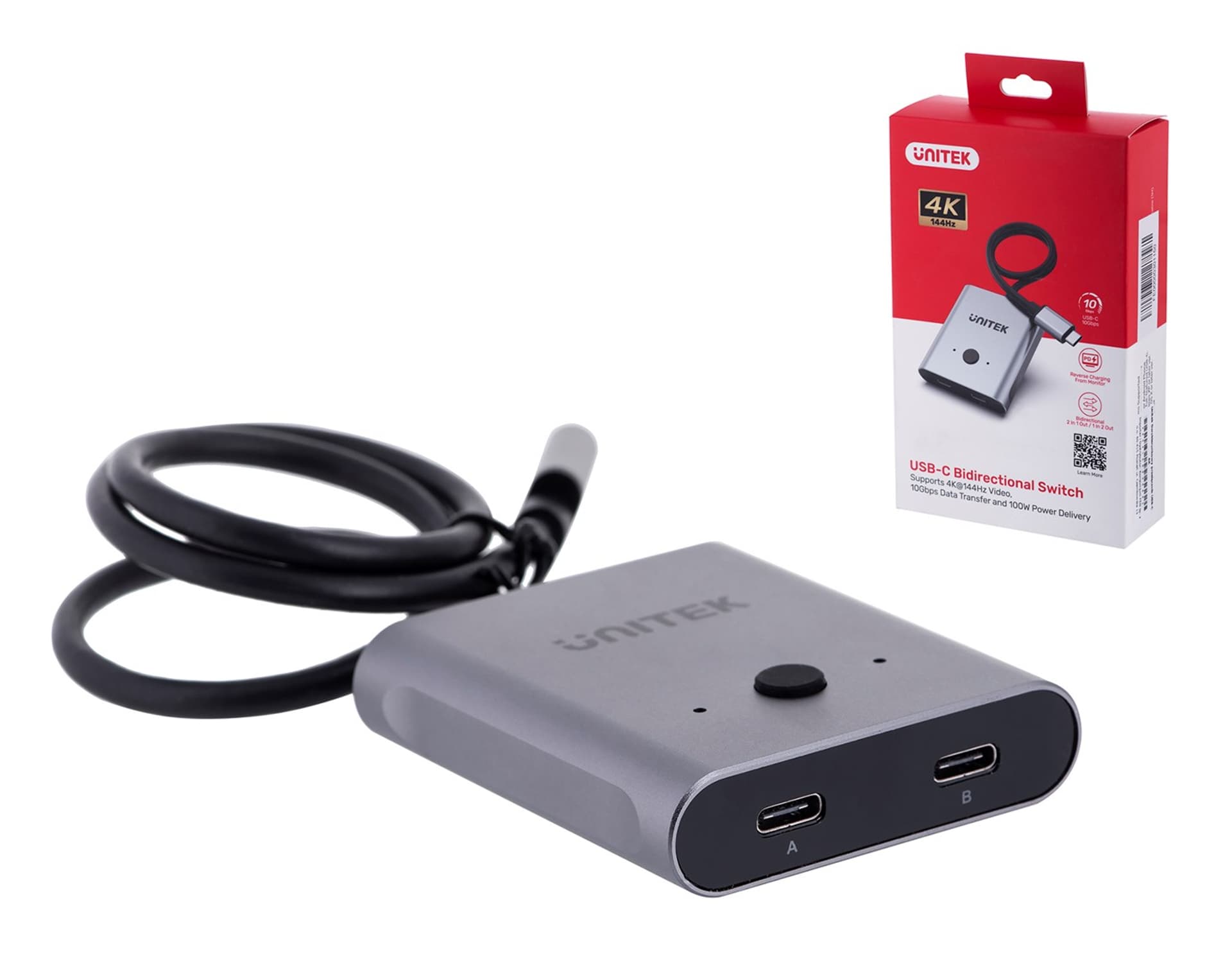 

UNITEK PRZEŁĄCZNIK USB-C 4K 144HZ, DWUKIERUNKOWY