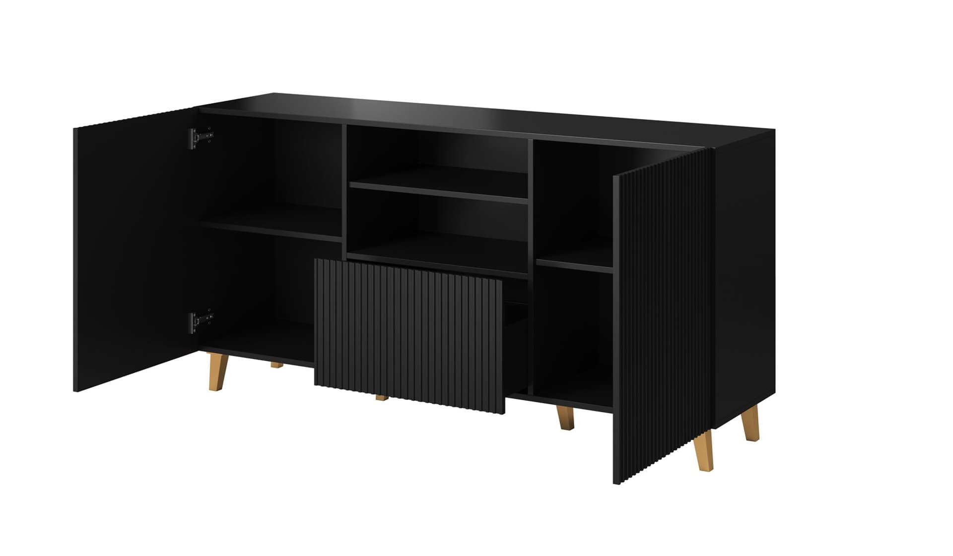 

Komoda PAFOS 150x40x82 czarny mat