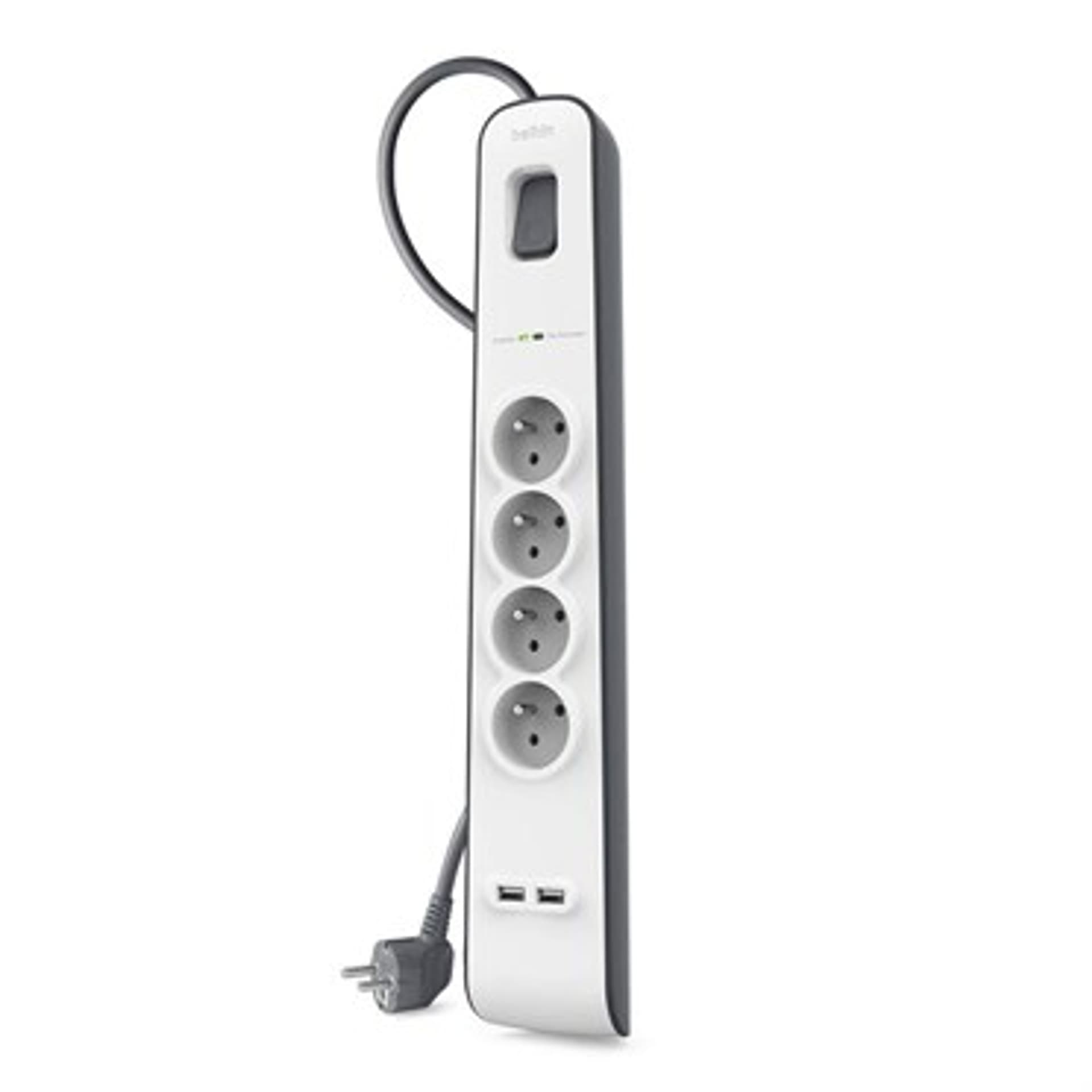 

BELKIN LISTWA ZASILAJĄCA 4-PORTOWA + 2X USB-A 2.4A, 525J