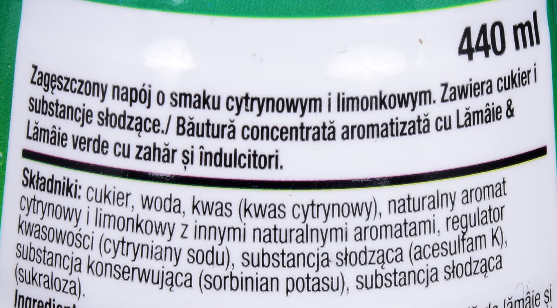 

Syrop Cytryna Limonka 440ML