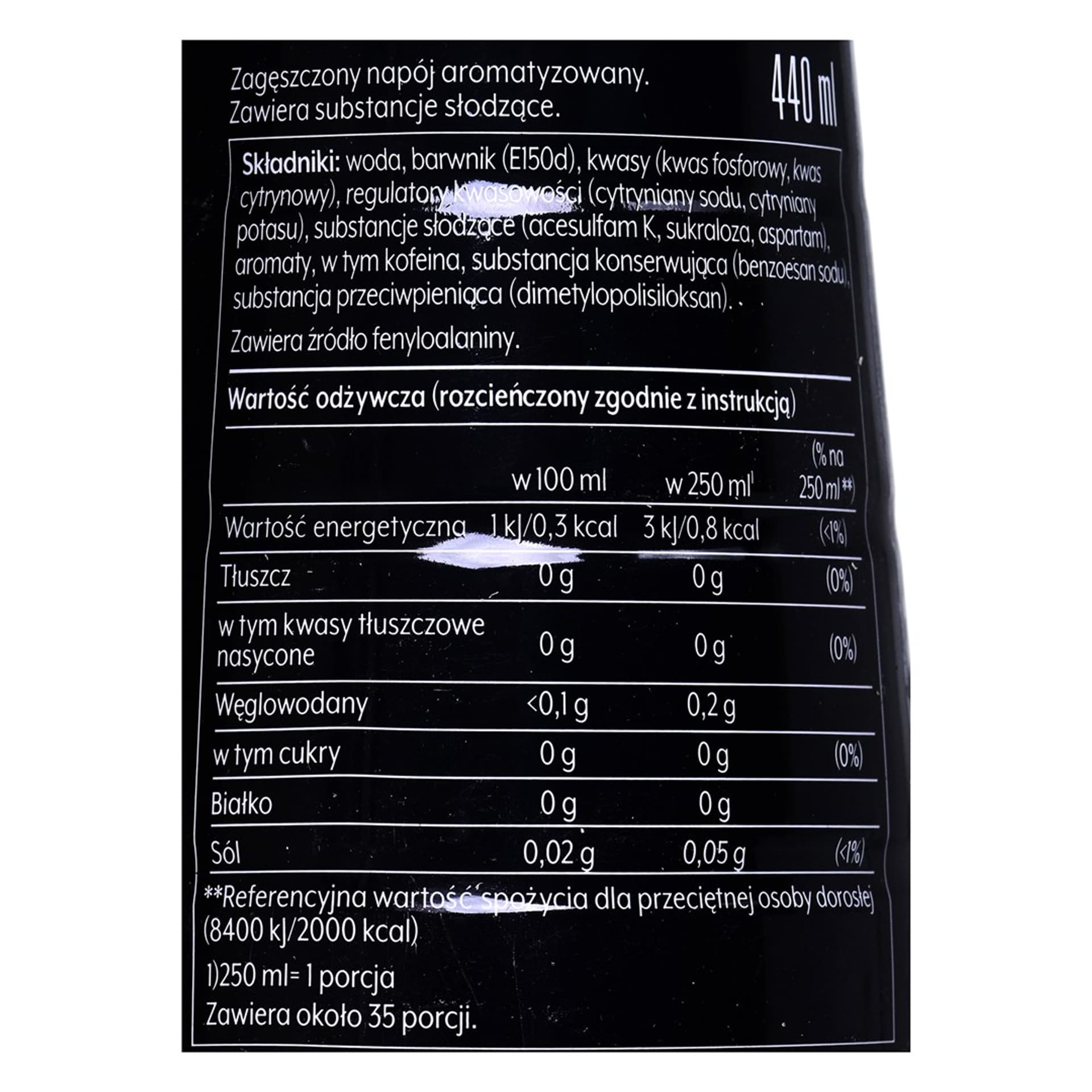 

Syrop PEPSI MAX 440ML bez cukru
