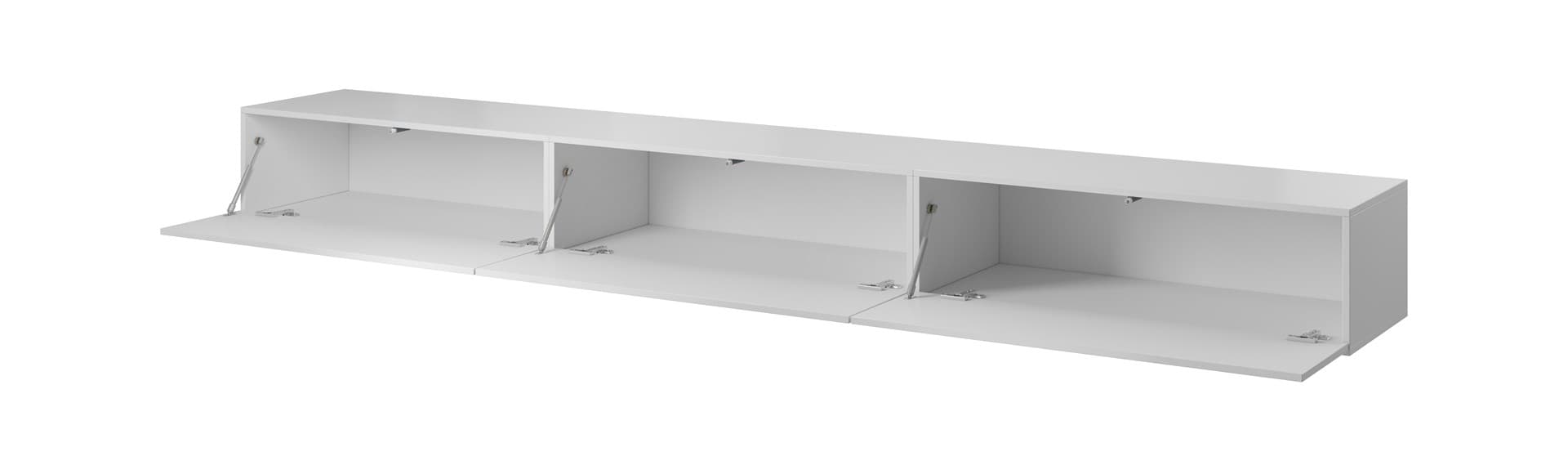 

Szafka RTV VIGO SLANT 300cm (3x100) biały/biały poł, 3x100) biały/biały po