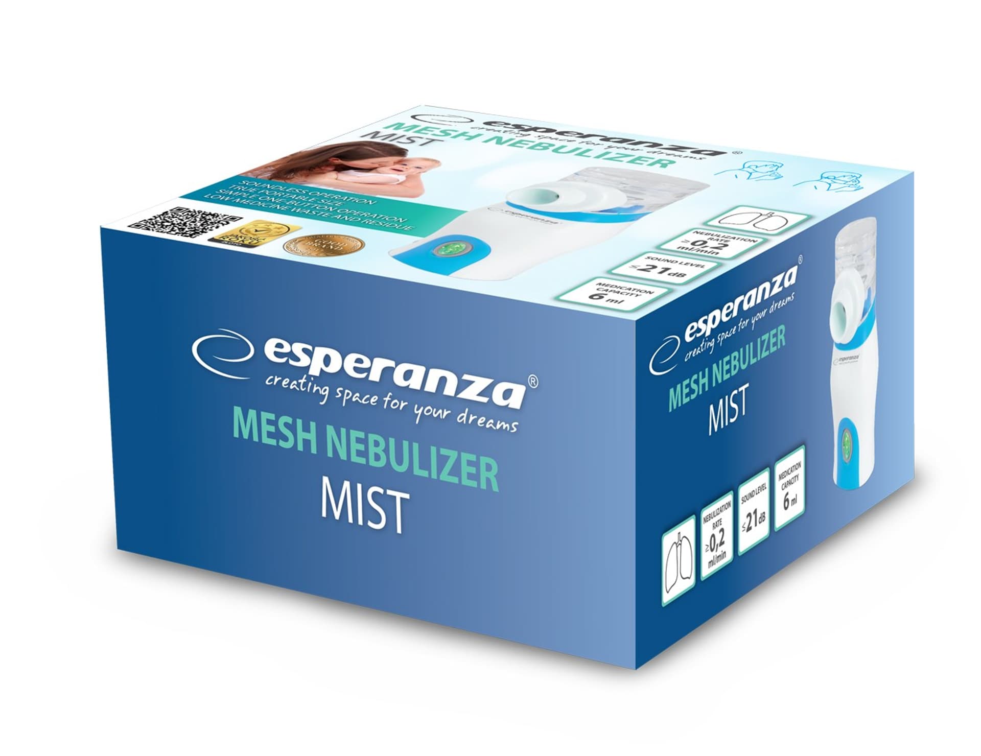 

Inhalator do twarzy Esperanza MIST ECN005 (kolor biało-niebieski)