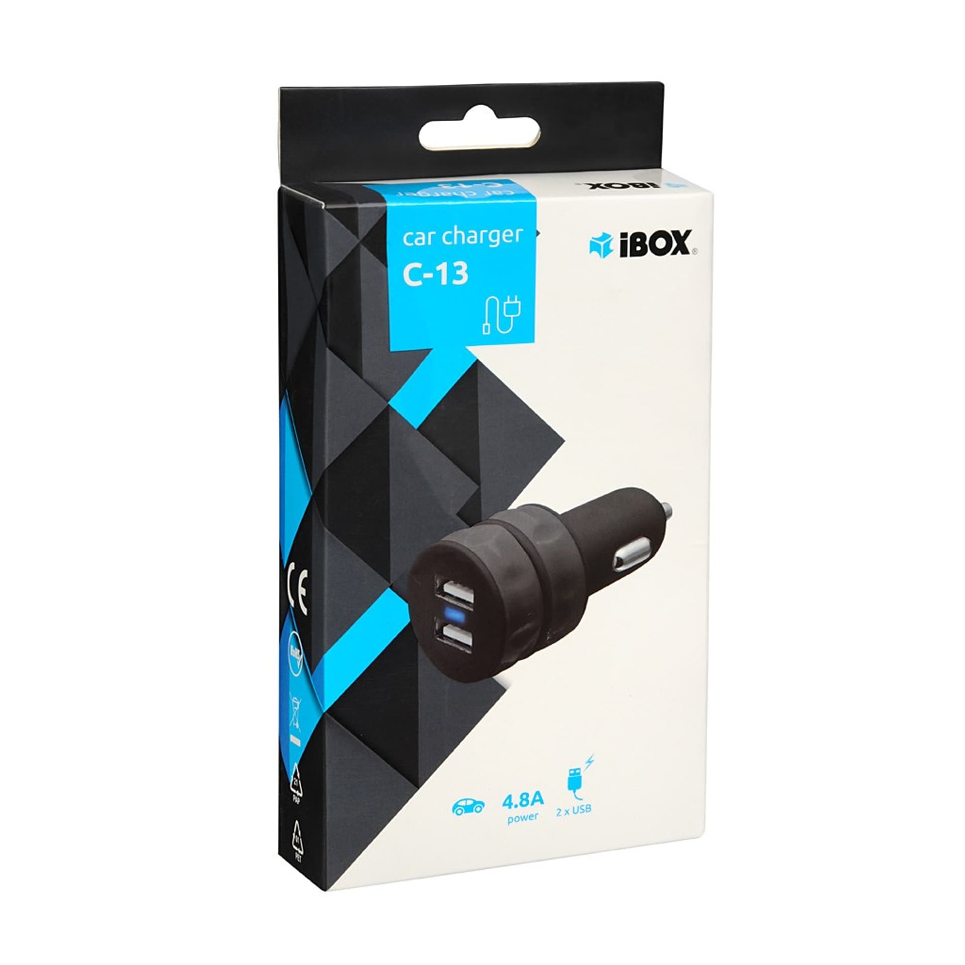 

ŁADOWARKA SAMOCHODOWA I-BOX C-13 DUAL USB 4,8A