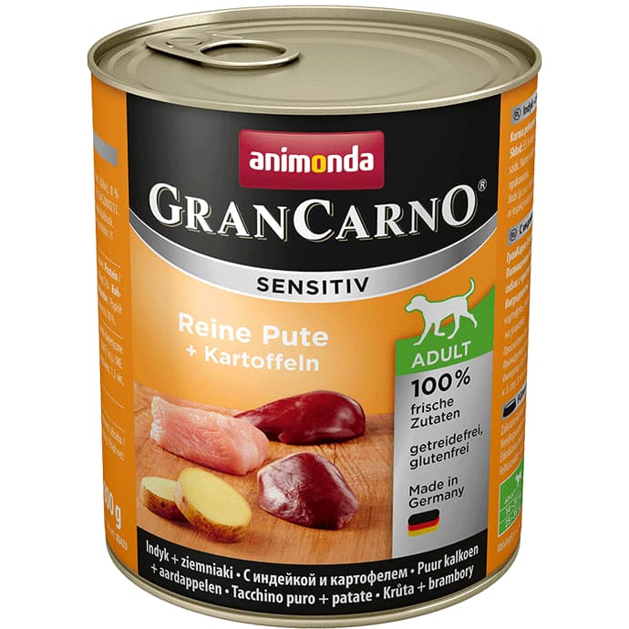 

ANIMONDA Grancarno Sensitiv smak: indyk z ziemniakami 800g