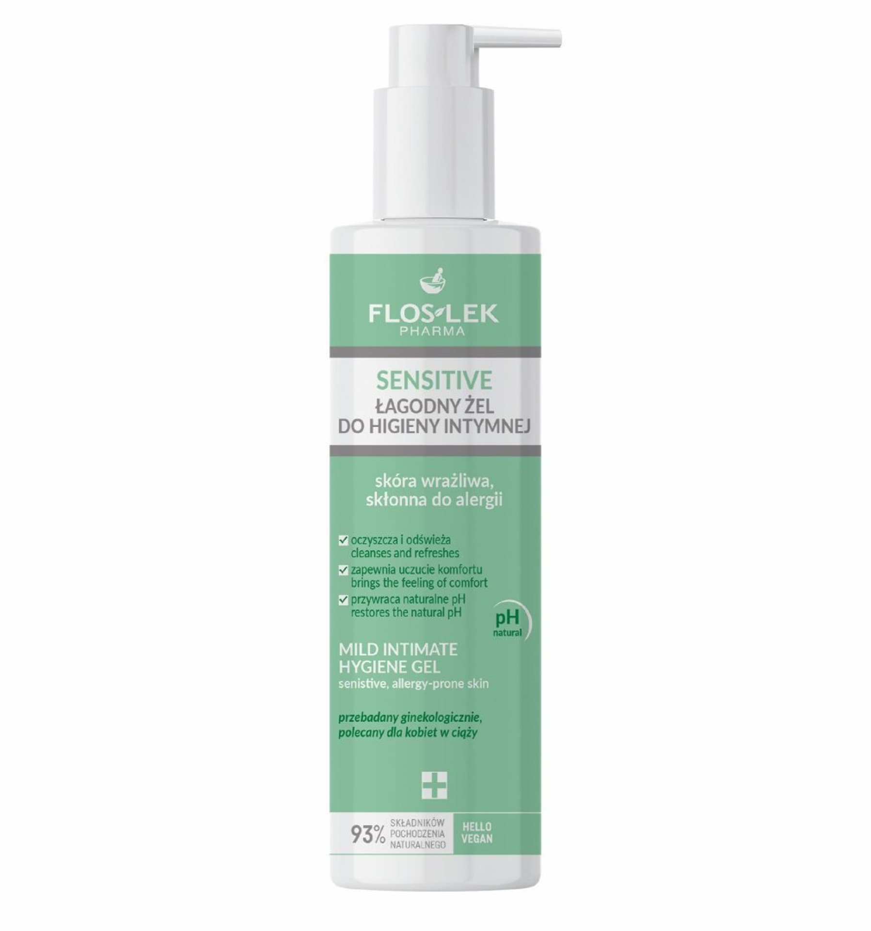 

FLOSLEK Pharma Sensitive Łagodny Żel do higieny intymnej do skóry wrażliwej 225ml