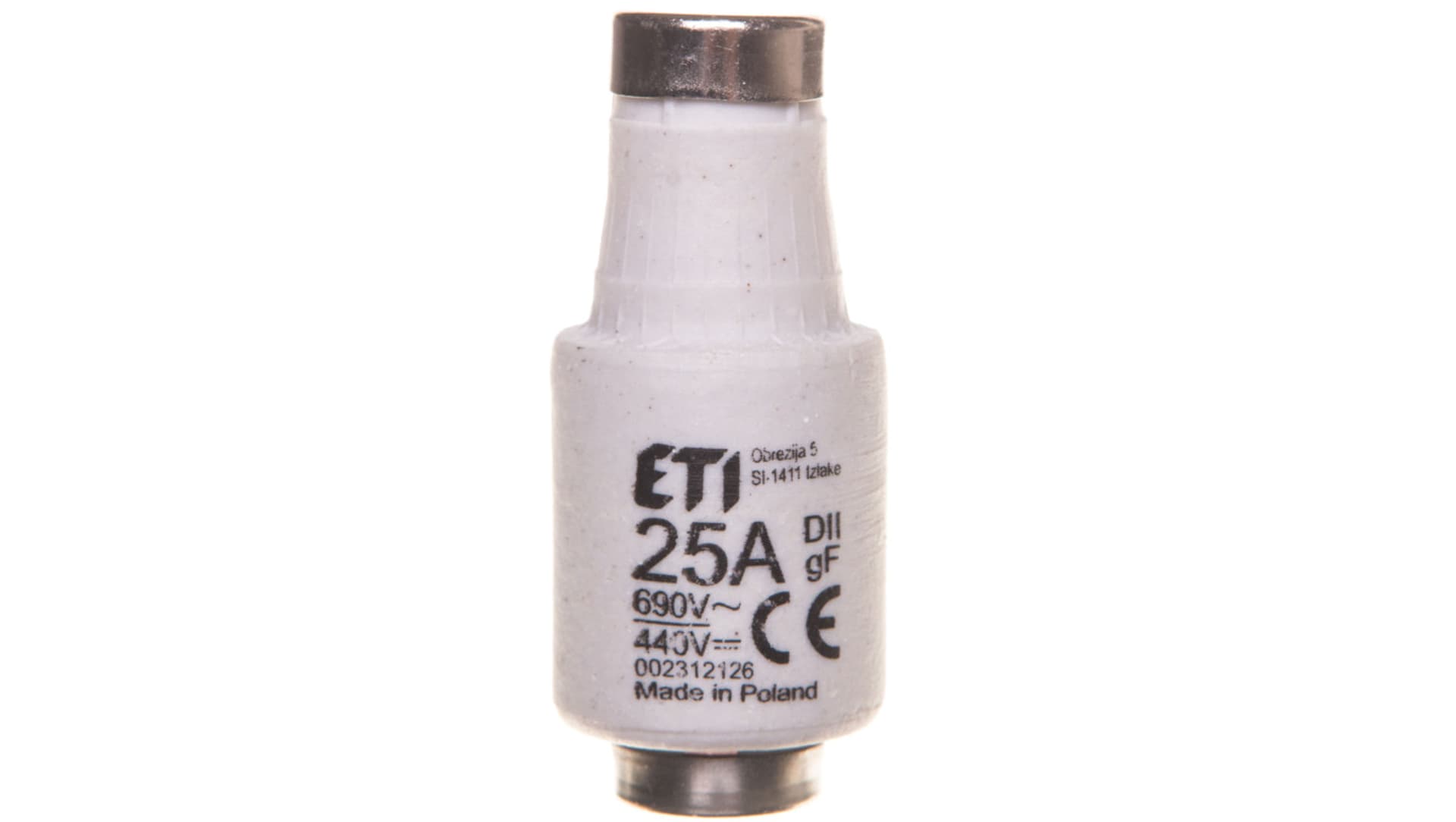 

Wkładka bezpiecznikowa 25A DII gF / BiWts 690V AC/440V DC E27 002312126 /5szt./
