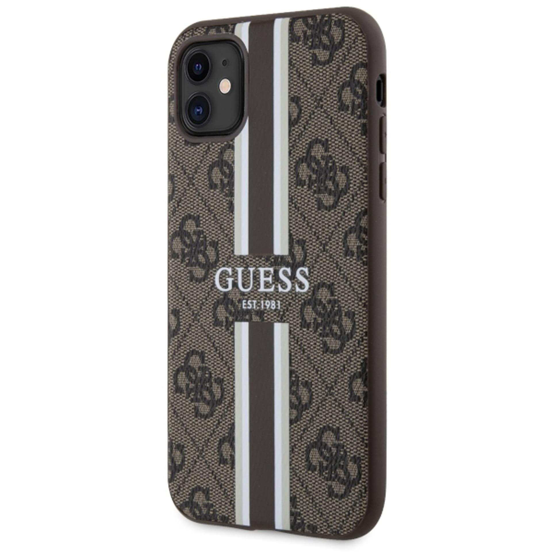 

Guess GUHMN61P4RPSW iPhone 11 / Xr brązowy/brown hardcase 4G Printed Stripes MagSafe