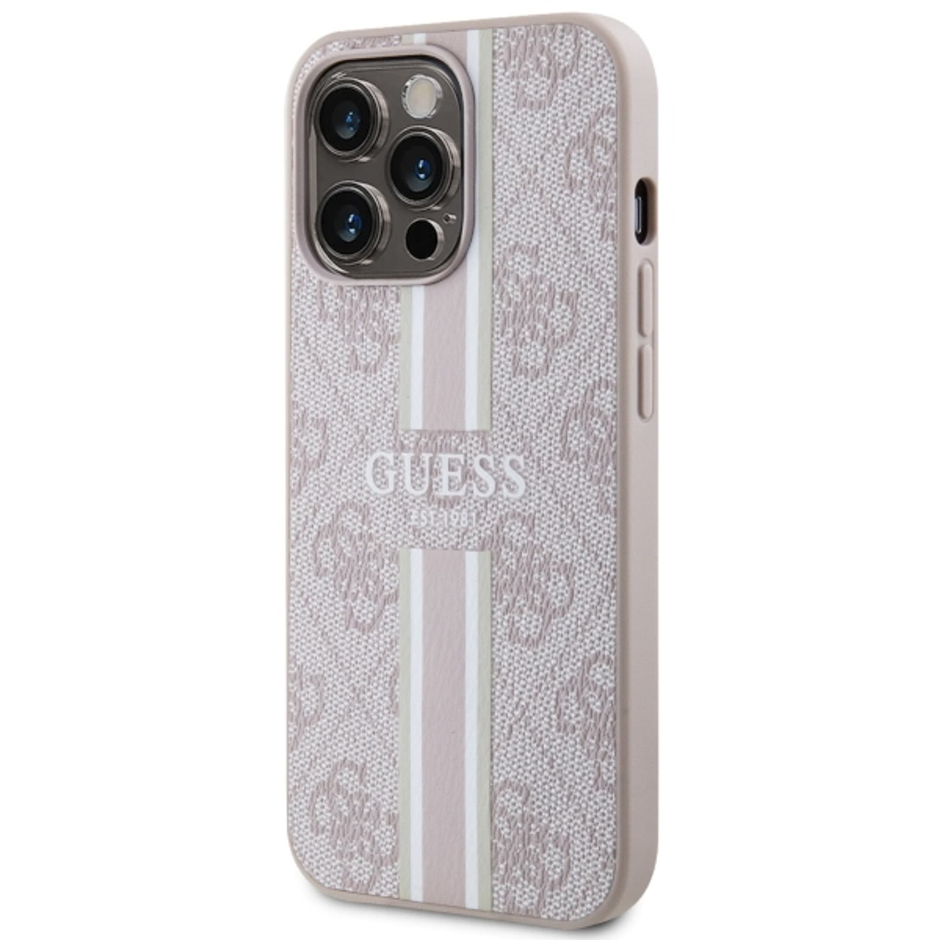 

Guess GUHMP13LP4RPSP iPhone 13 Pro / 13 6,1" różowy/pink hardcase 4G Printed Stripes MagSafe