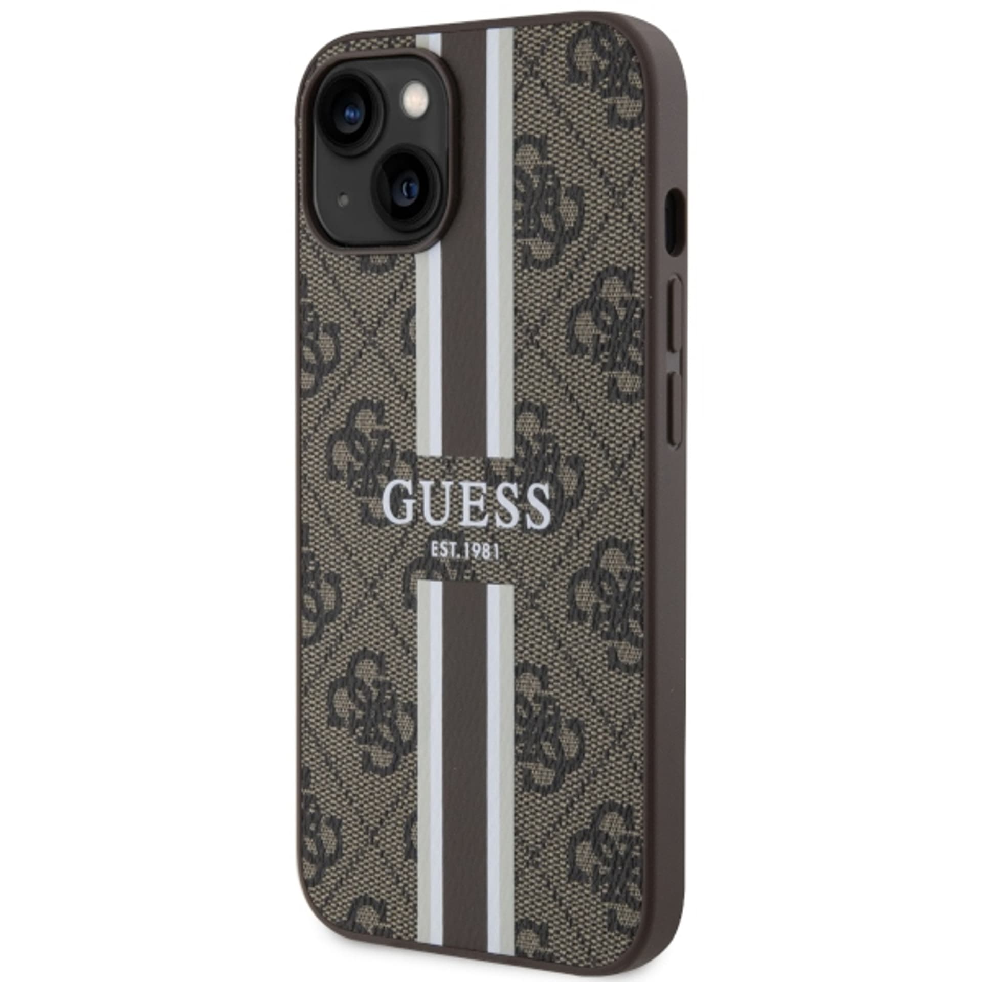 

Guess GUHMP14MP4RPSW iPhone 14 Plus 6,7" brązowy/brown hardcase 4G Printed Stripes MagSafe