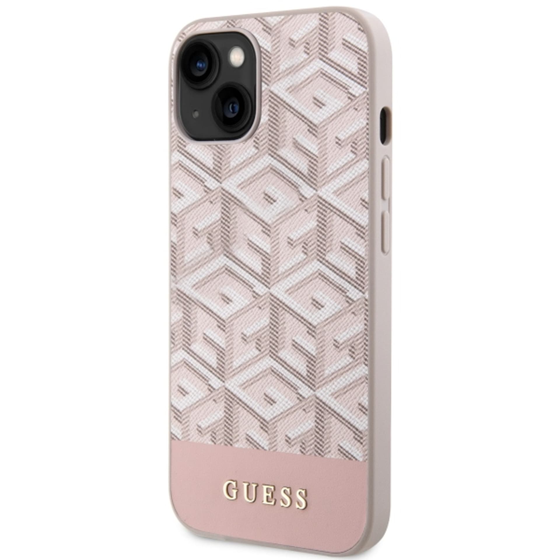

Guess GUHMP14SHGCFSEP iPhone 14 6,1" różowy/pink hard case GCube Stripes MagSafe