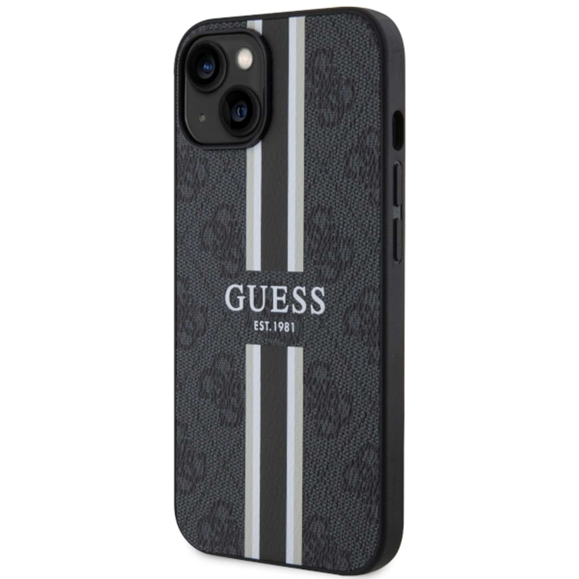 

Guess GUHMP14SP4RPSK iPhone 14 6,1" czarny/black hardcase 4G Printed Stripes MagSafe