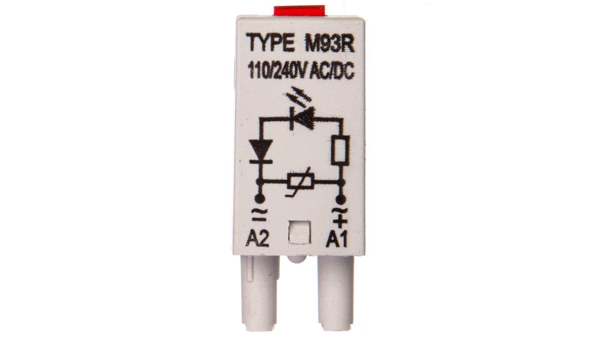 

Moduł sygnalizacyjny LV (dioda LED czerwony + warystor V) 110-230 V AC/DC M93R szary 854861, Dioda led czerwony + warystor v) 110-230 v ac/dc m93r szary 85486