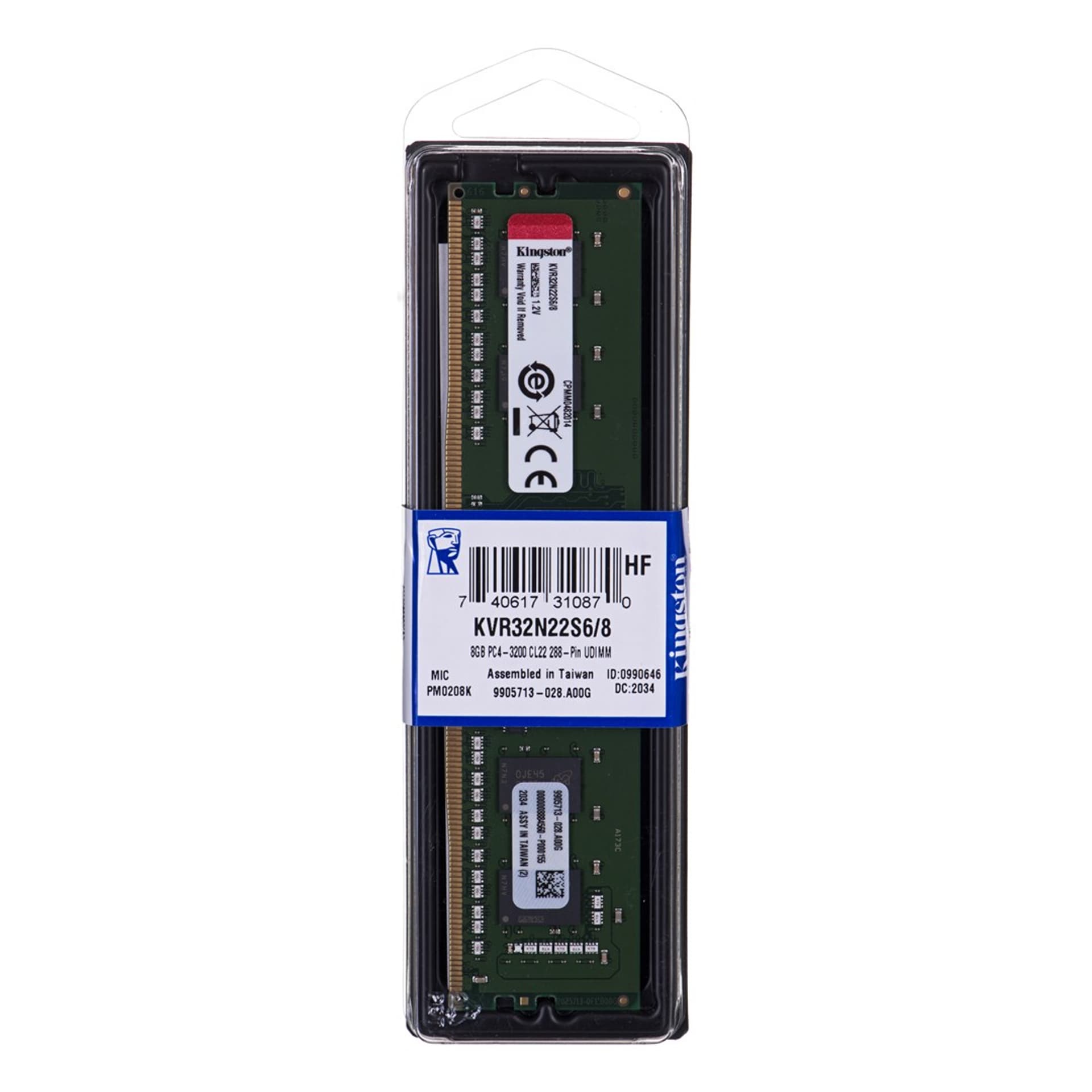 

Pamięć KINGSTON DIMM DDR4 8GB 3200MHz 1.2V SINGLE