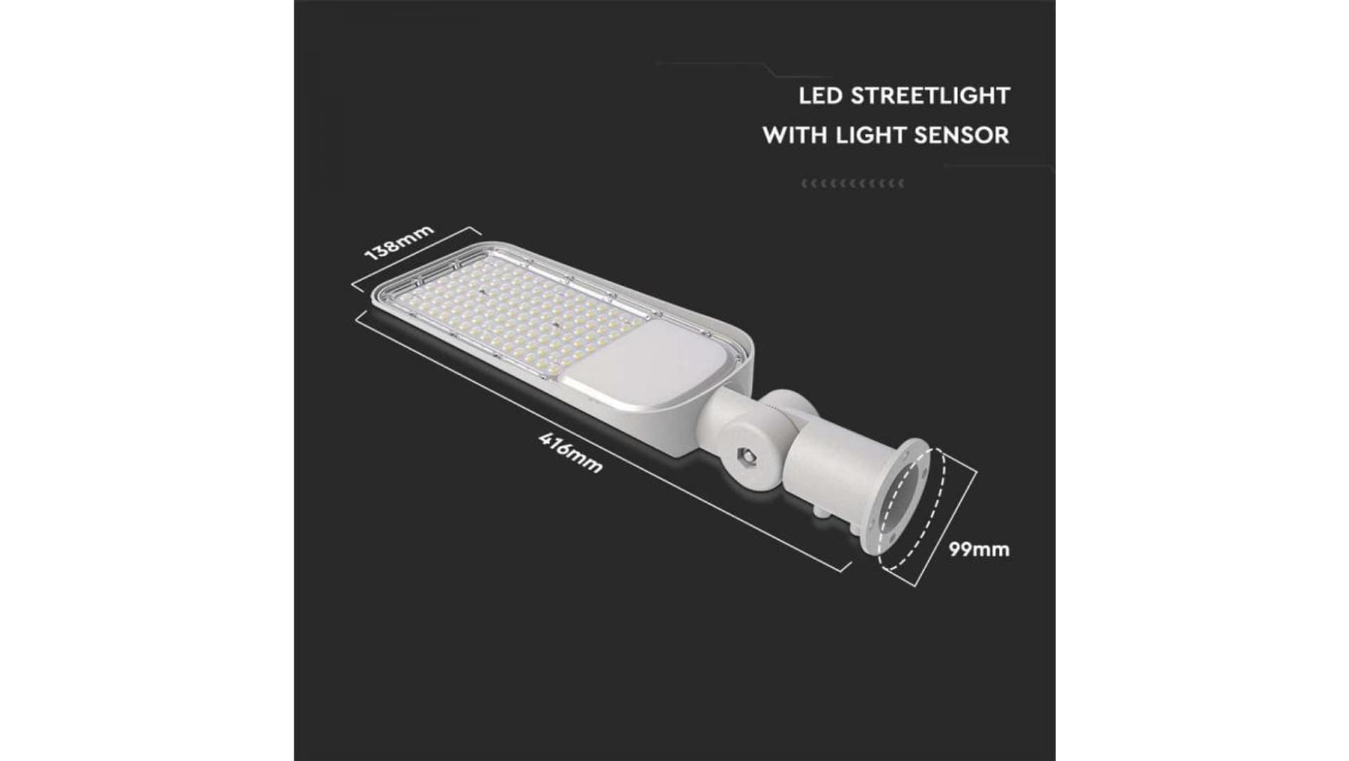 

Oprawa Uliczna LED 30W 3000lm 4000K regulowany uchwyt sensor zmierzchu Diody SAMSUNG IP65 Szara 5 Lat Gwarancji 20430