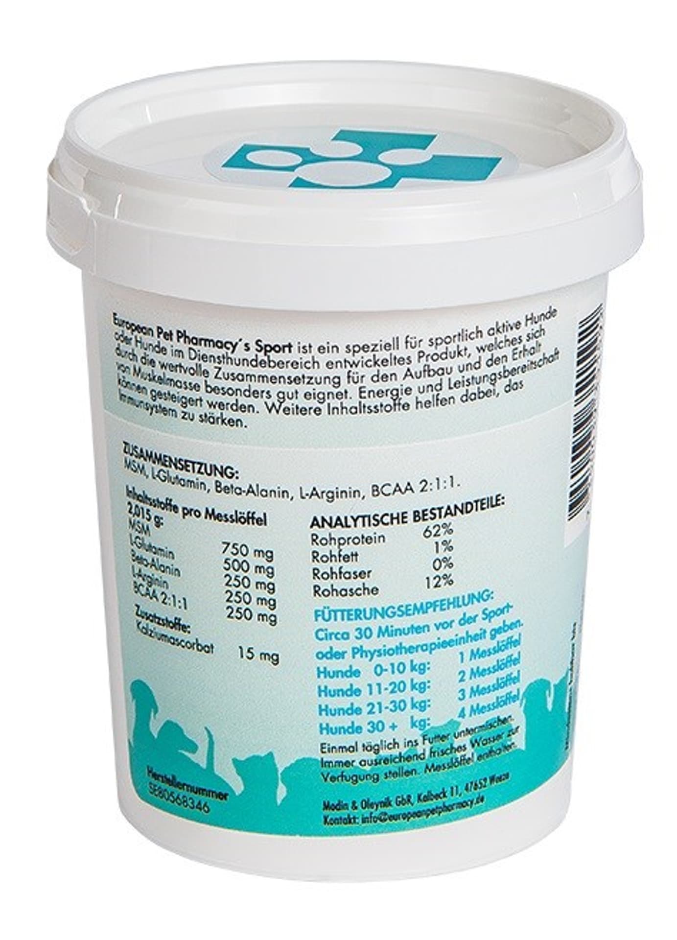

Europen Pet Pharmacy Sport,270g Aminokwasy na energię i regenerację