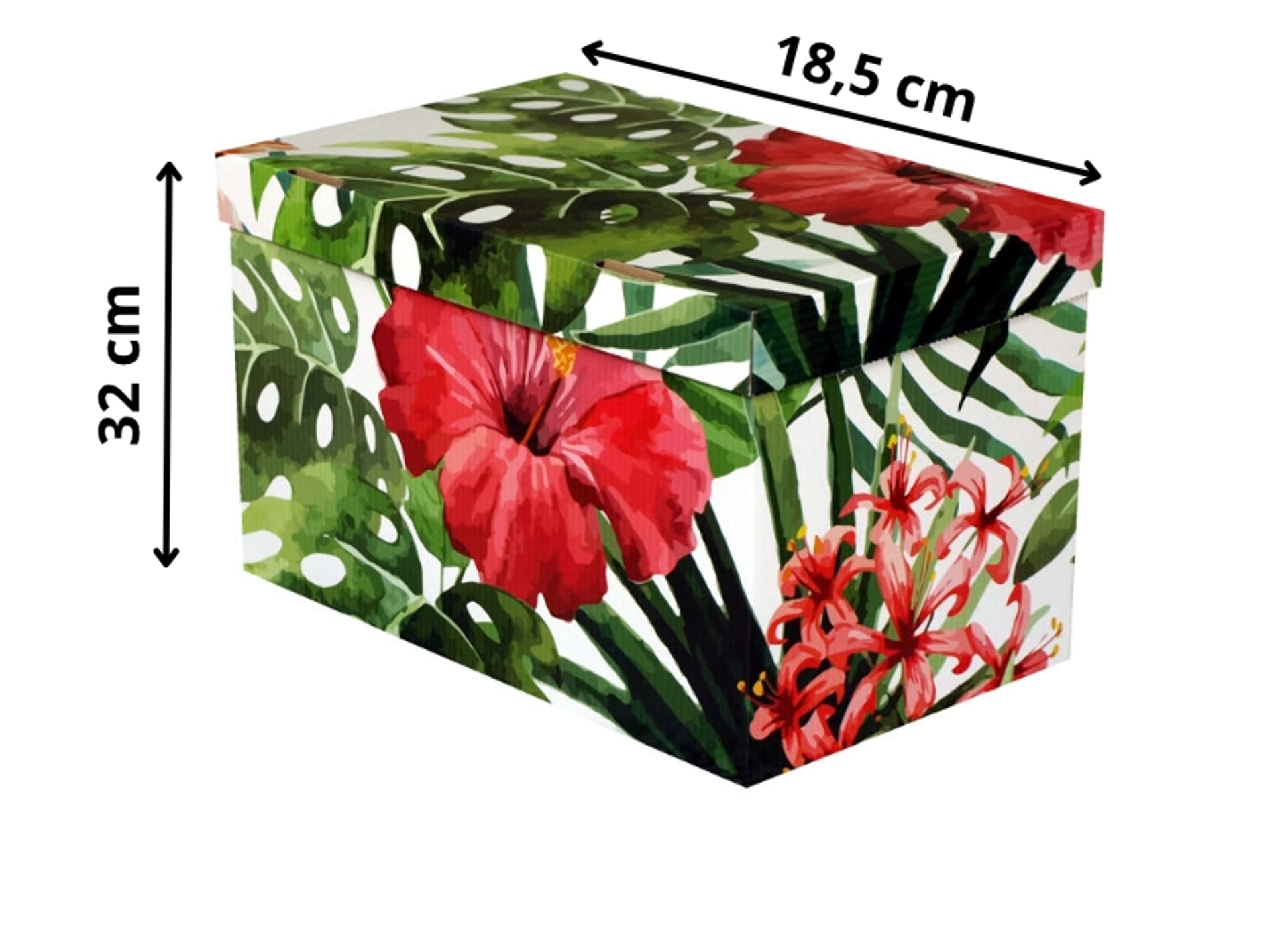 

Pudełko dekoracyjne, porządkowe 300x180x190 mm kaszerowane PALMA 1 - KWIAT FILO