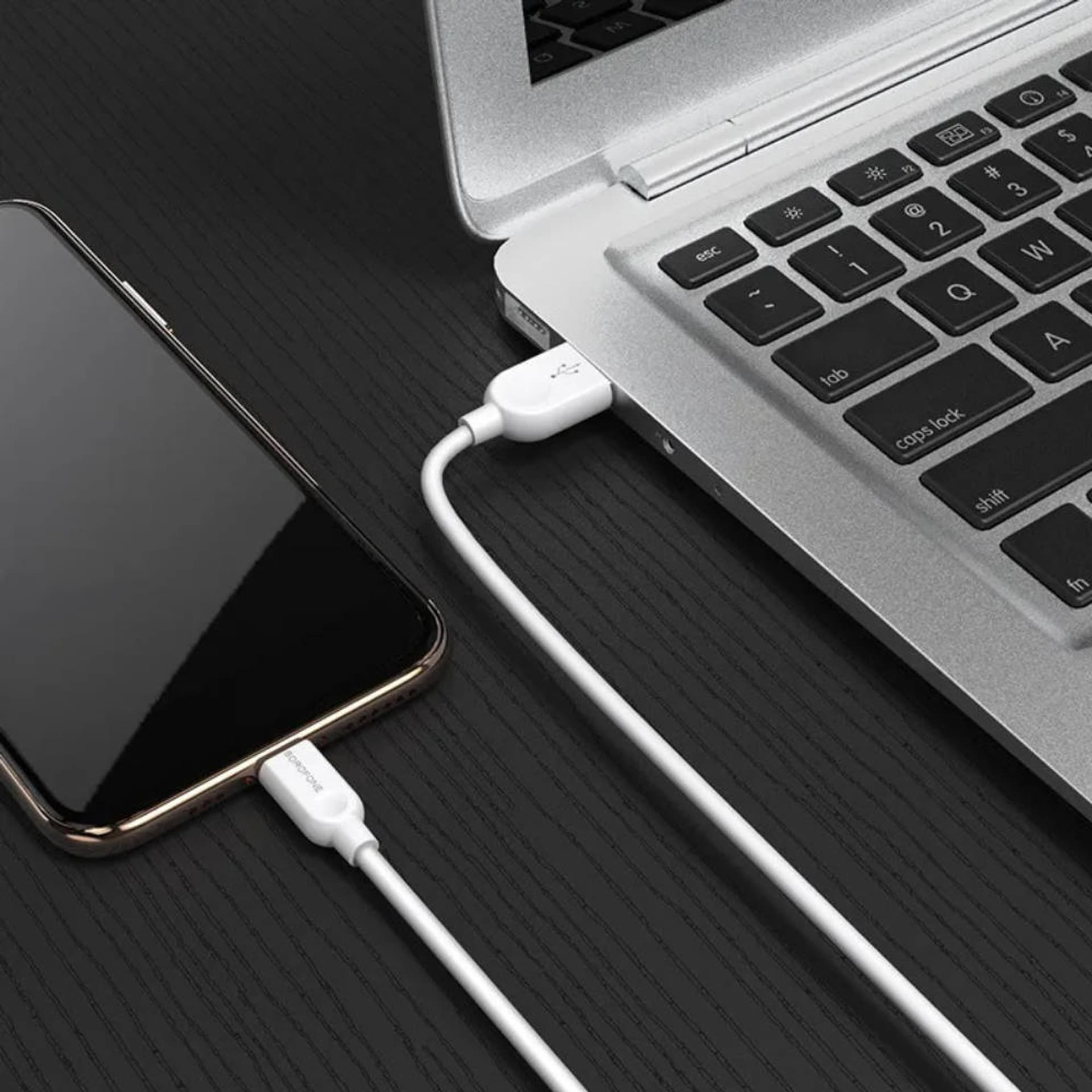 

Kabel 2.4A 1m USB - Lightning Borofone BX14 biały